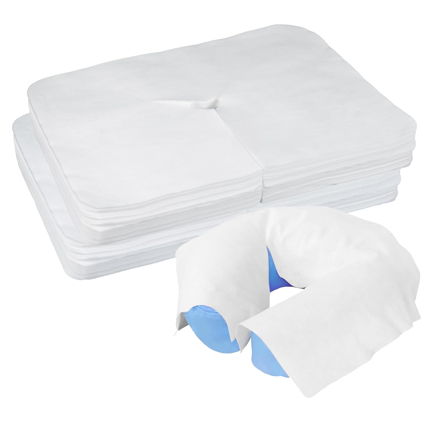 500PCS Disposable Massage Table Face Cradle Cover for Beauty Salon,Massage Face Cradle Cover,Non-Stick Massage Face Cushion Covers for Chair Headrests