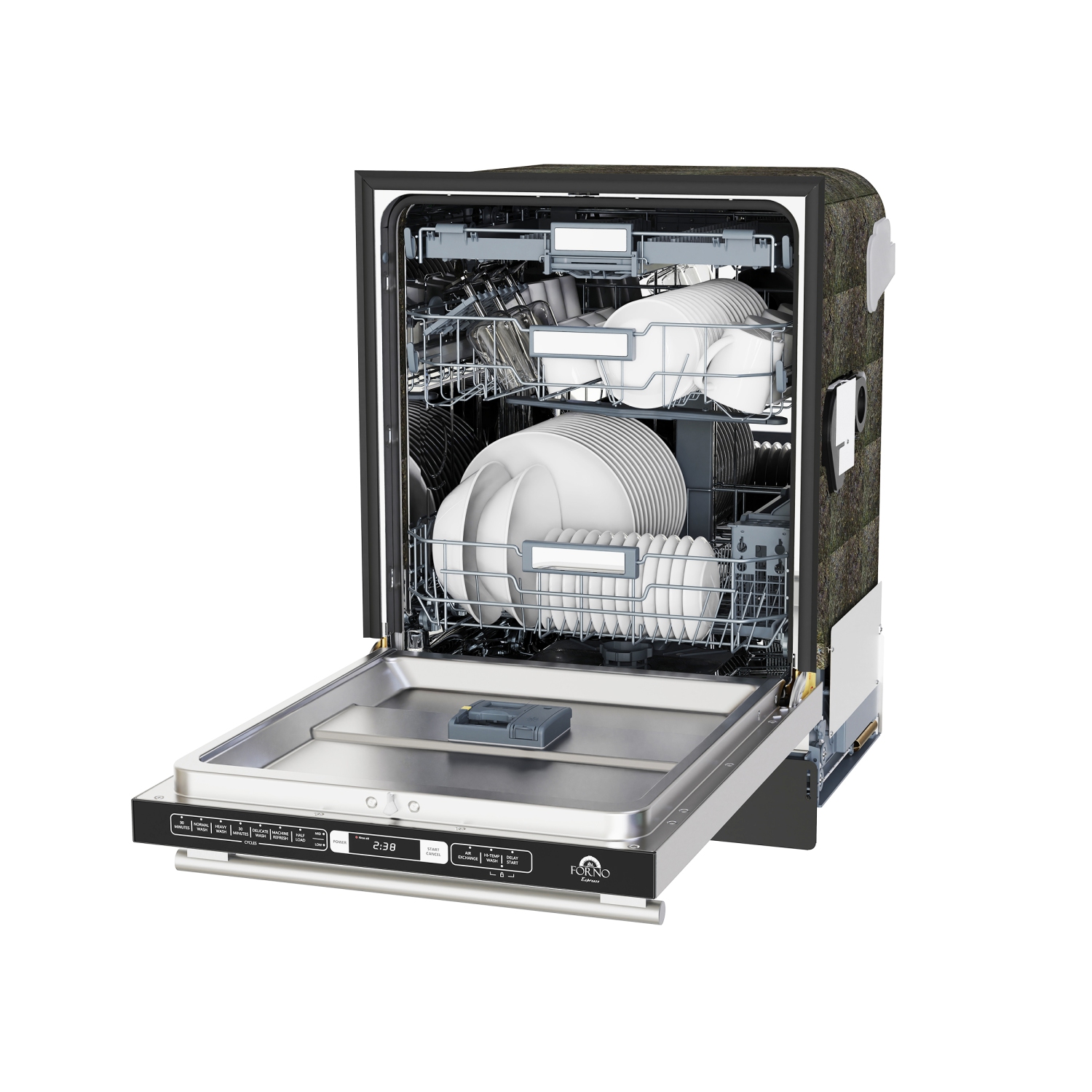 Forno Romano – Lave-vaisselle encastrable de 24&nbsp;po, fini en acier inoxydable, cuve en acier inoxydable, 49 dBA, certifié Energy Star