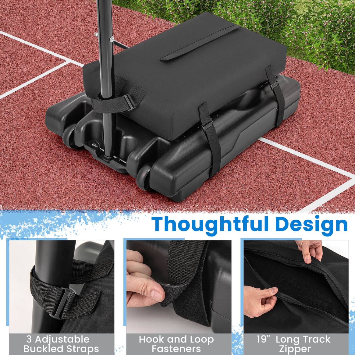 Système d'ancrage lesté robuste pour panier de basketball de Goplus