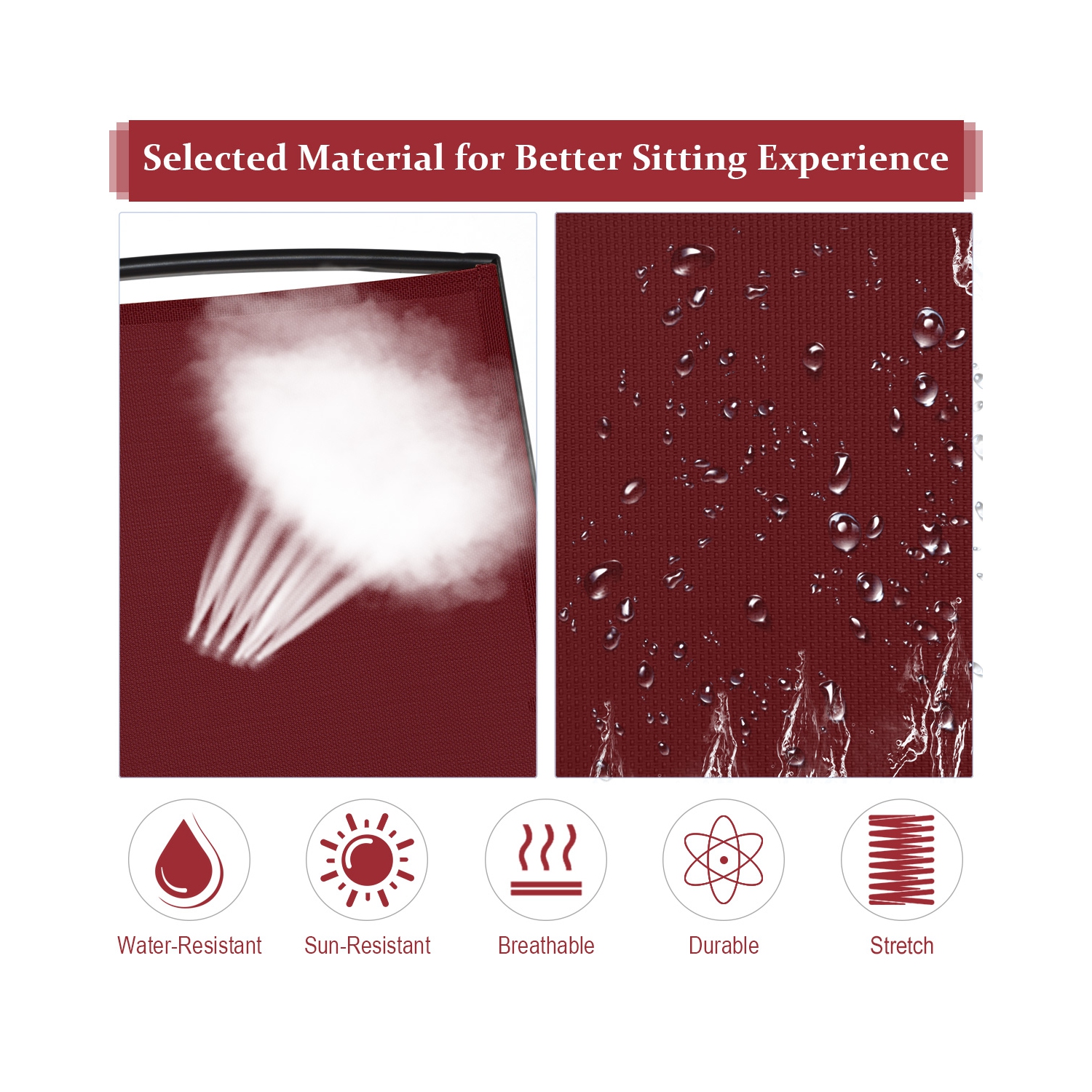 Causeuse berçante pour patio extérieur 2 places avec fauteuil coulissant double de Costway