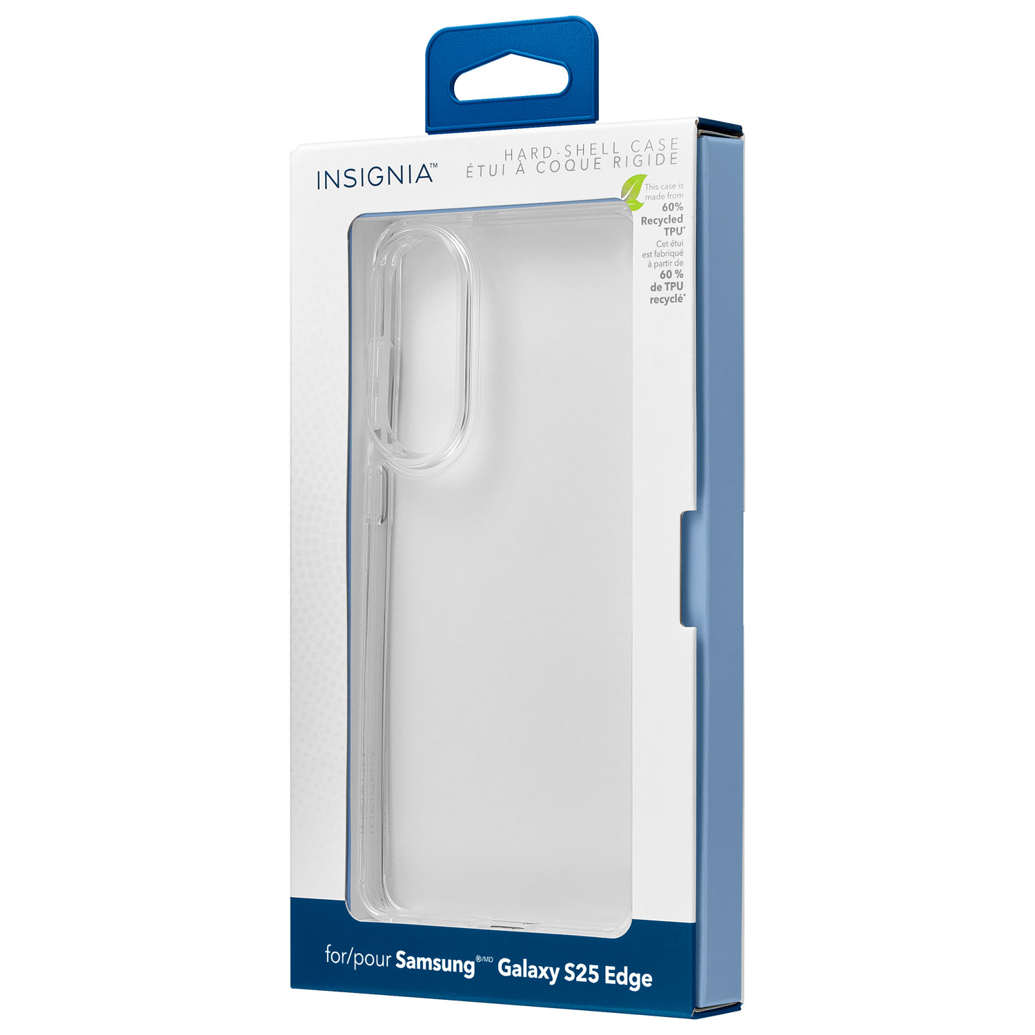 Étui rigide ajusté d'Insignia pour Galaxy S25 Edge - Transparent