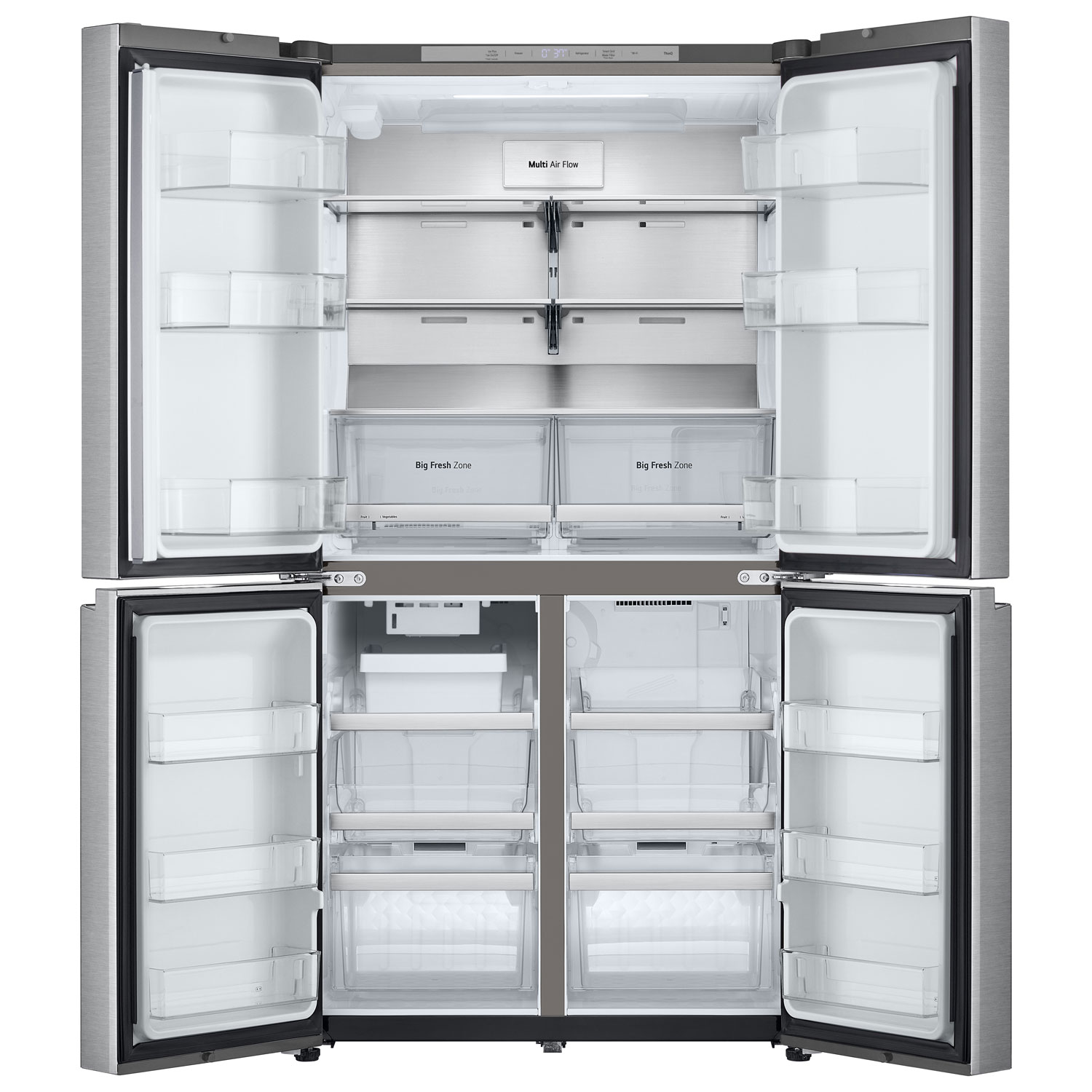 Réfrigérateur à deux portes de 23,6 pi³ de 36 po de LG - Acier inoxydable