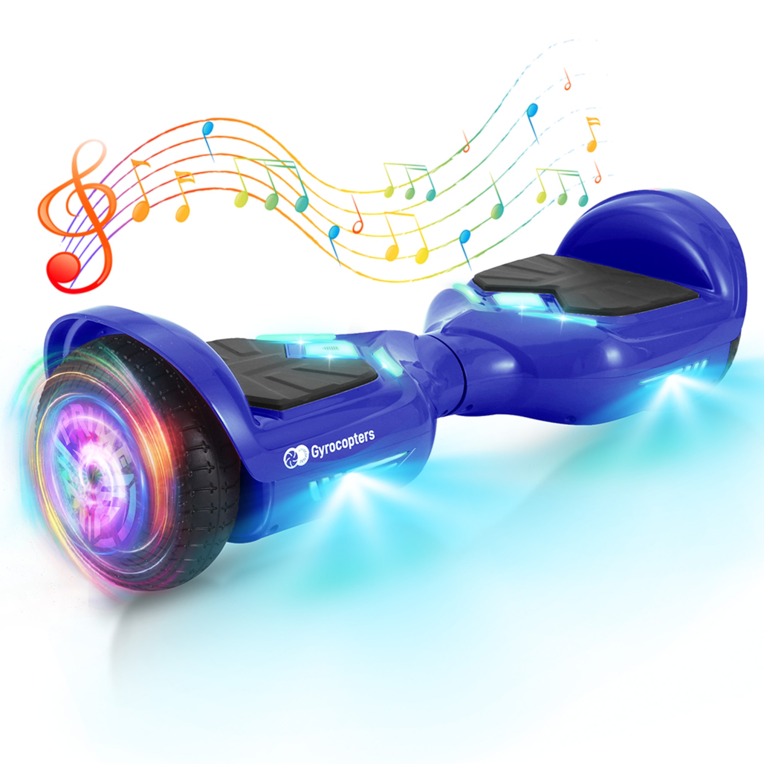 Gyrocopters Prime All-Terrain Hoverboard for Kids | Speed up to 15km/h | 300W Powerful Motor | 6.5” LED wheels | 165lbs weight capacity | UL2272