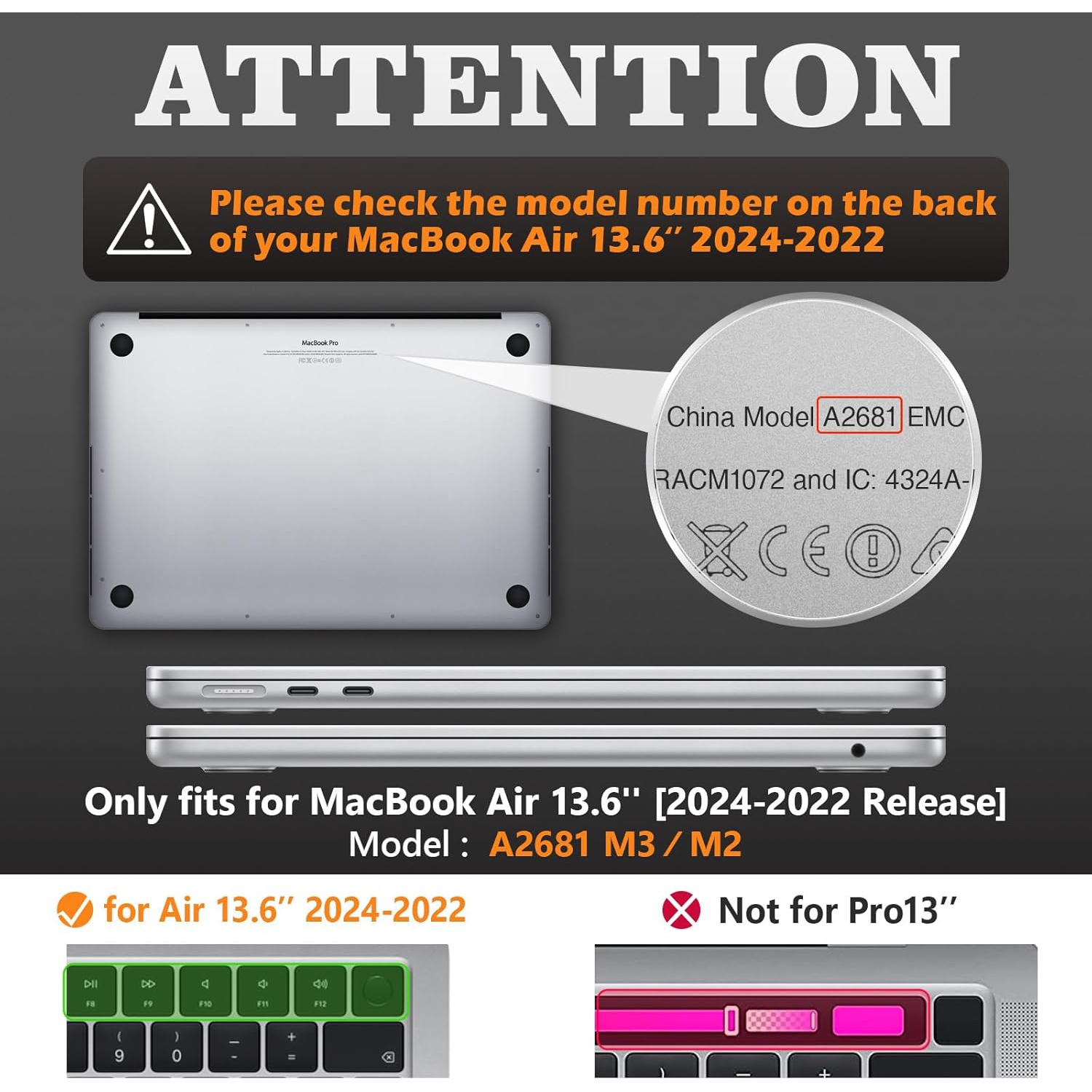 XCRS – Étui 2025 2024 2023 2022 protecteur en tissu de qualité supérieure pour MacBook Air 13.6&nbsp;po de 13&nbsp;po