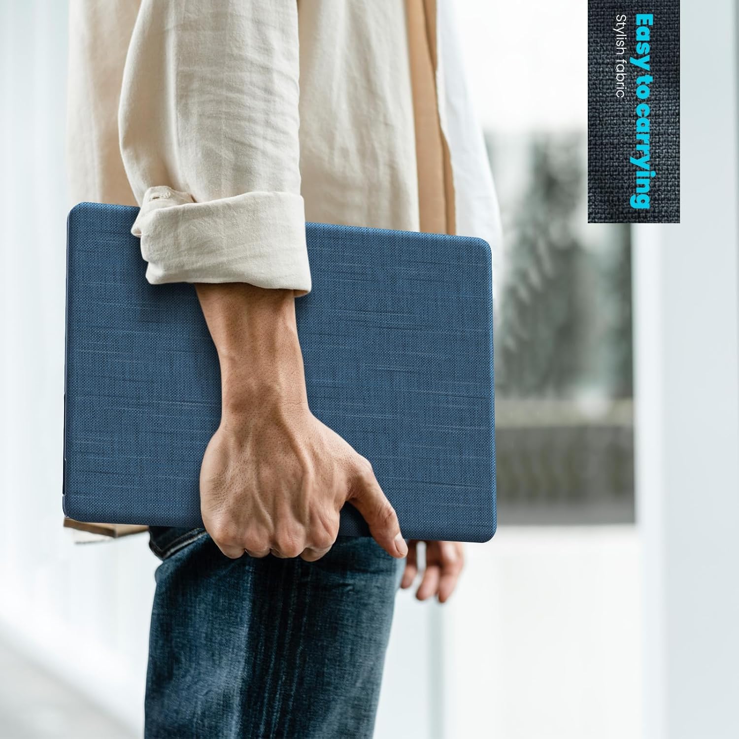 XCRS – Étui 2025 2024 2023 2022 protecteur en tissu de qualité supérieure pour MacBook Air 13.6&nbsp;po de 13&nbsp;po