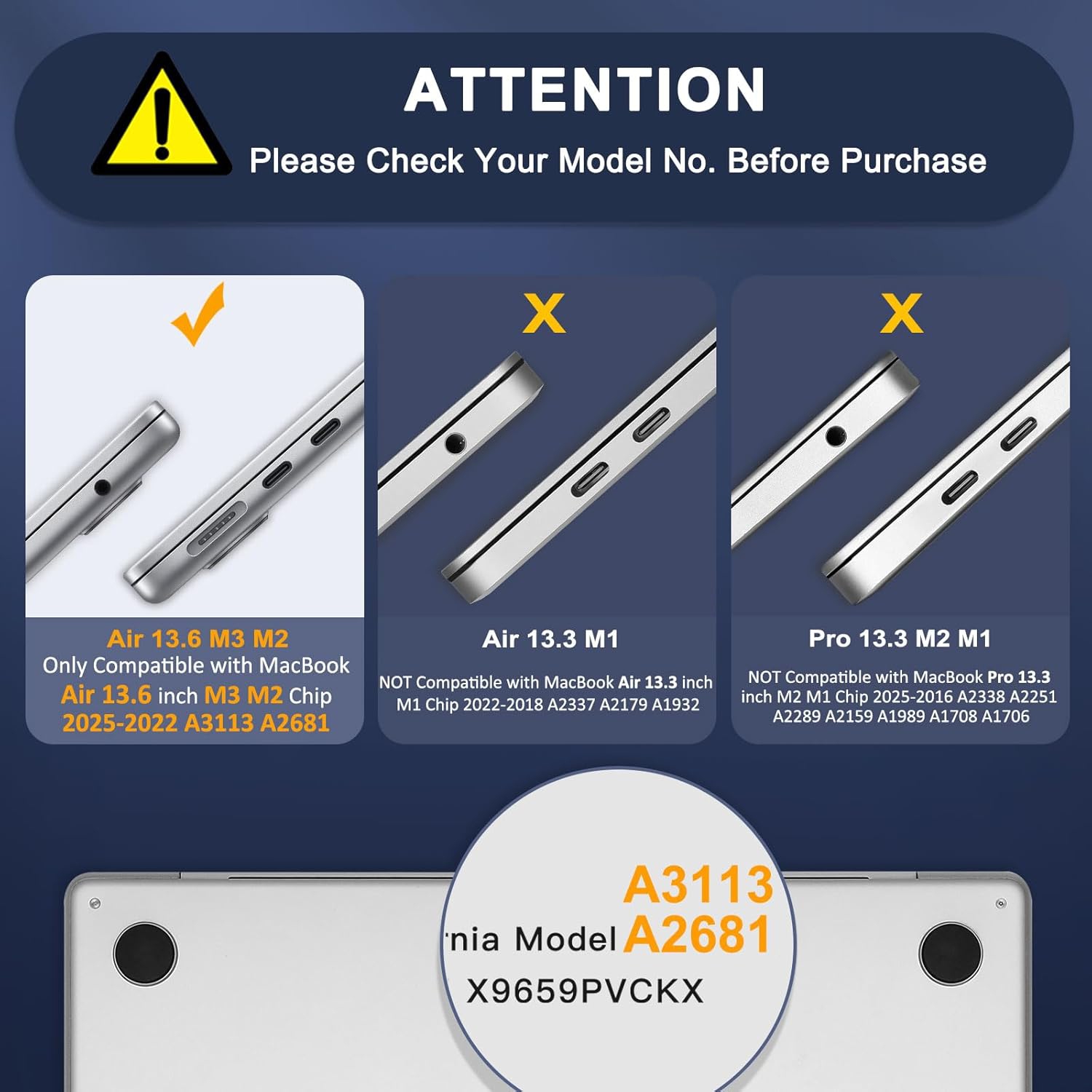 XCRS – Étui 2025 2024 2023 2022 protecteur en tissu de qualité supérieure pour MacBook Air 13.6&nbsp;po de 13&nbsp;po