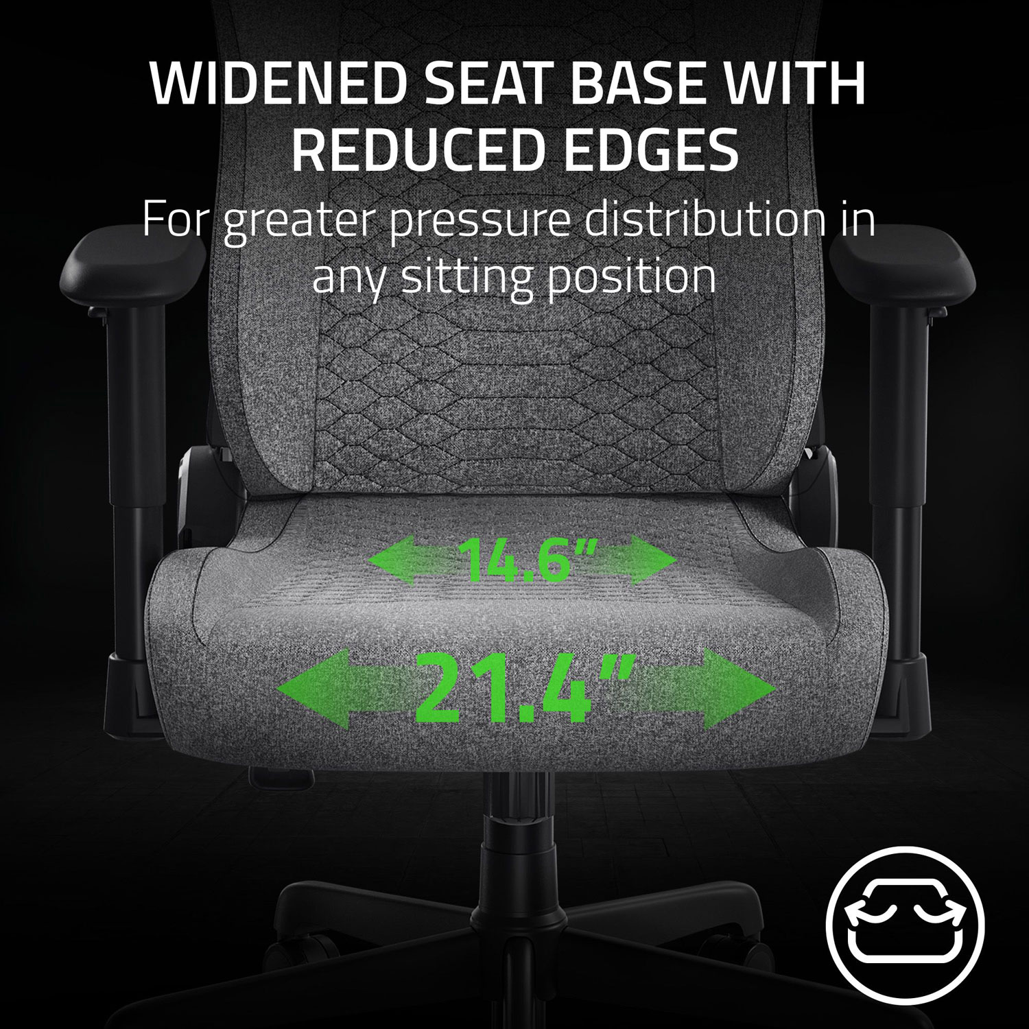 Razer Iskur V2 X Ergonomic Fabric Gaming Chair - Grey