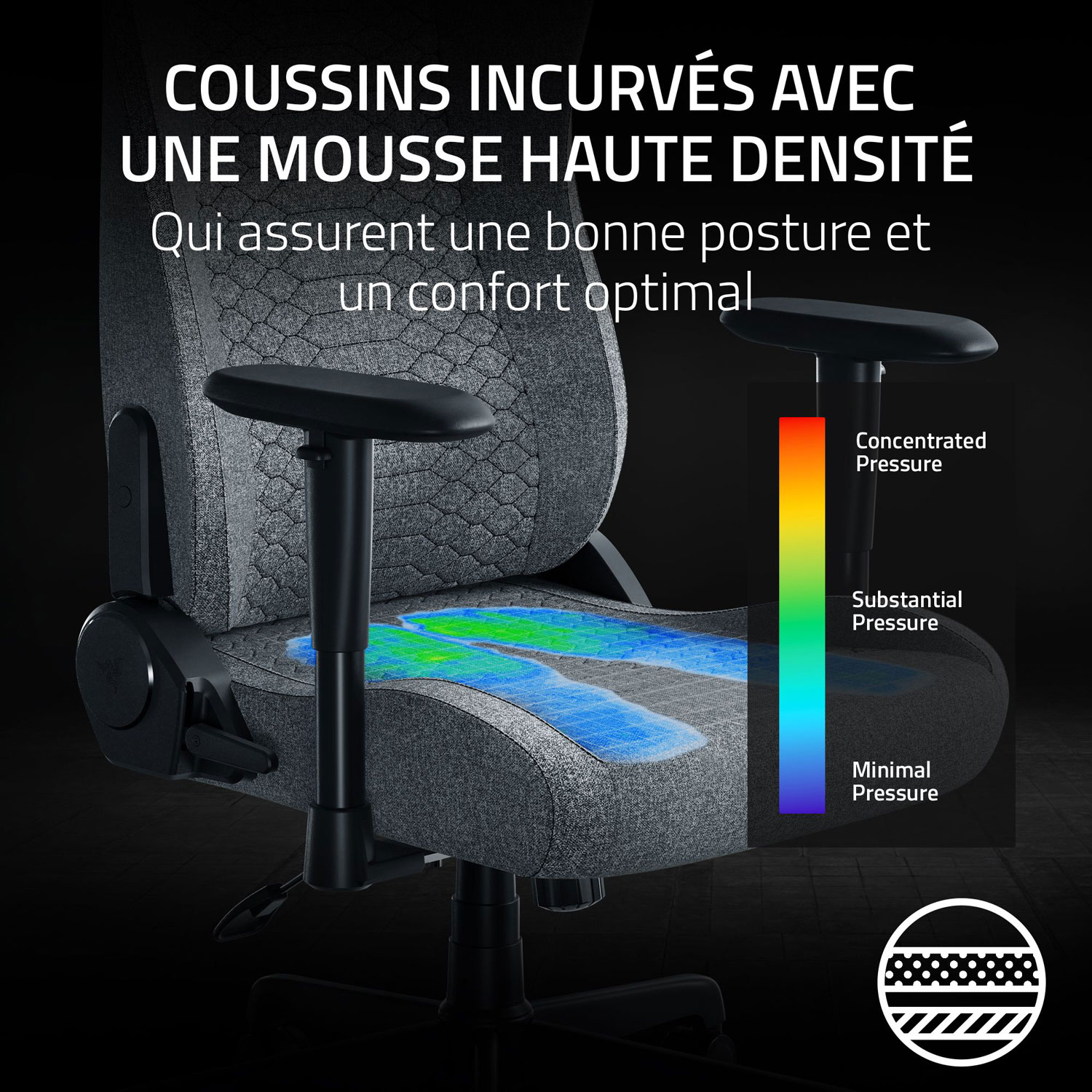 Razer Iskur V2 X Ergonomic Fabric Gaming Chair - Grey