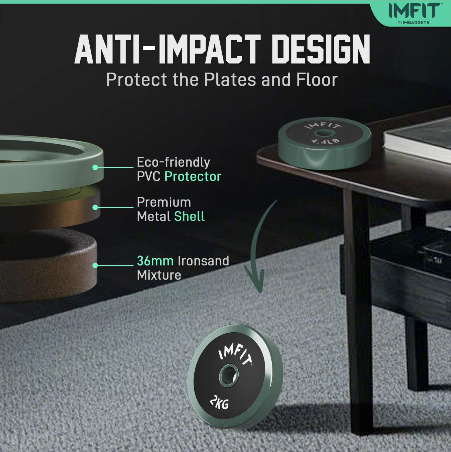 Haltères ajustables AIO 1,65 à 85&nbsp;lb | Haltères, haltères russes, barres d'appui pour un entraînement complet | Ensemble de poids ajustable de