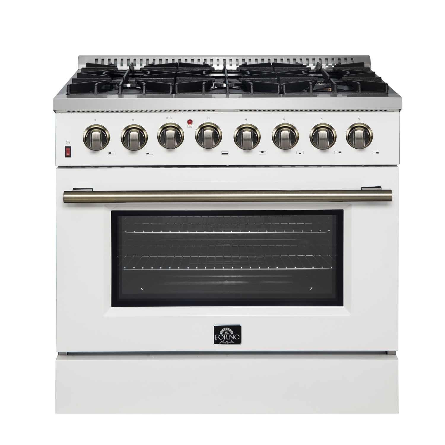Cuisinière biénergie autonome de 36&nbsp;po Galiano de Forno – Blanc
