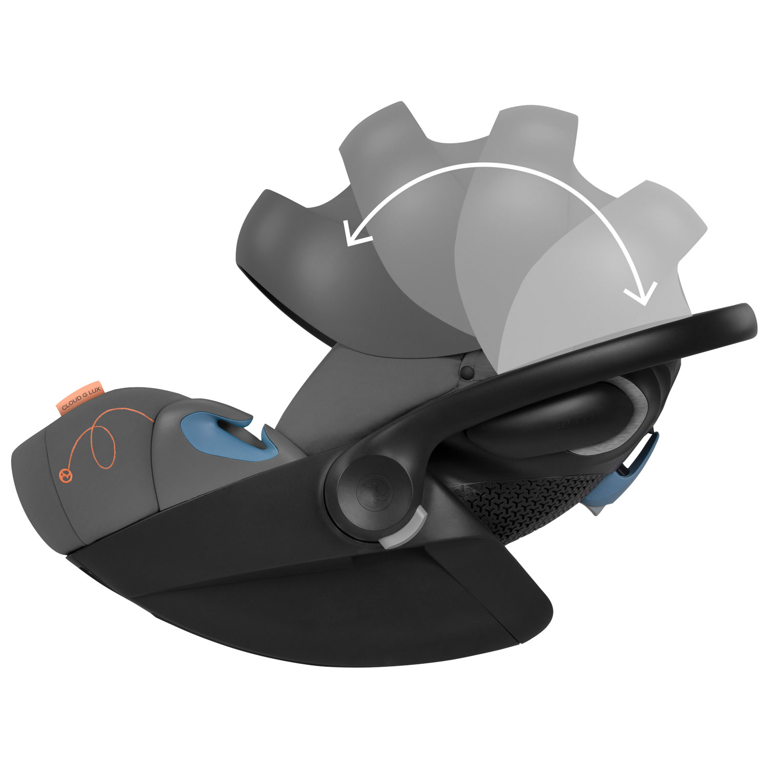 Siège d'auto pour bébé orienté vers l'arrière Cloud G Lux Comfort Extend de Cybex - Gris lave