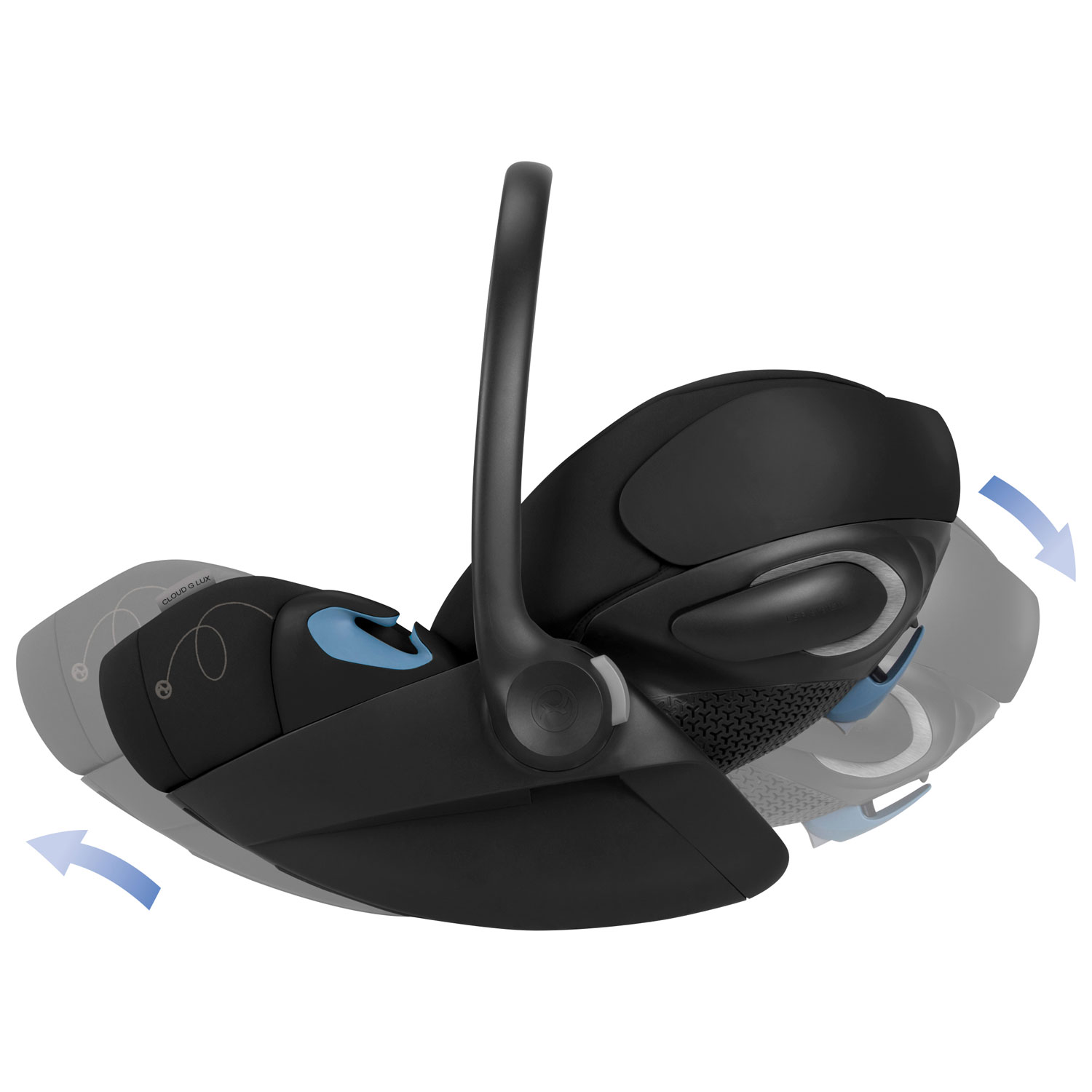 Siège d'auto pour bébé orienté vers l'arrière Cloud G Lux Comfort Extend de Cybex - Noir lunaire