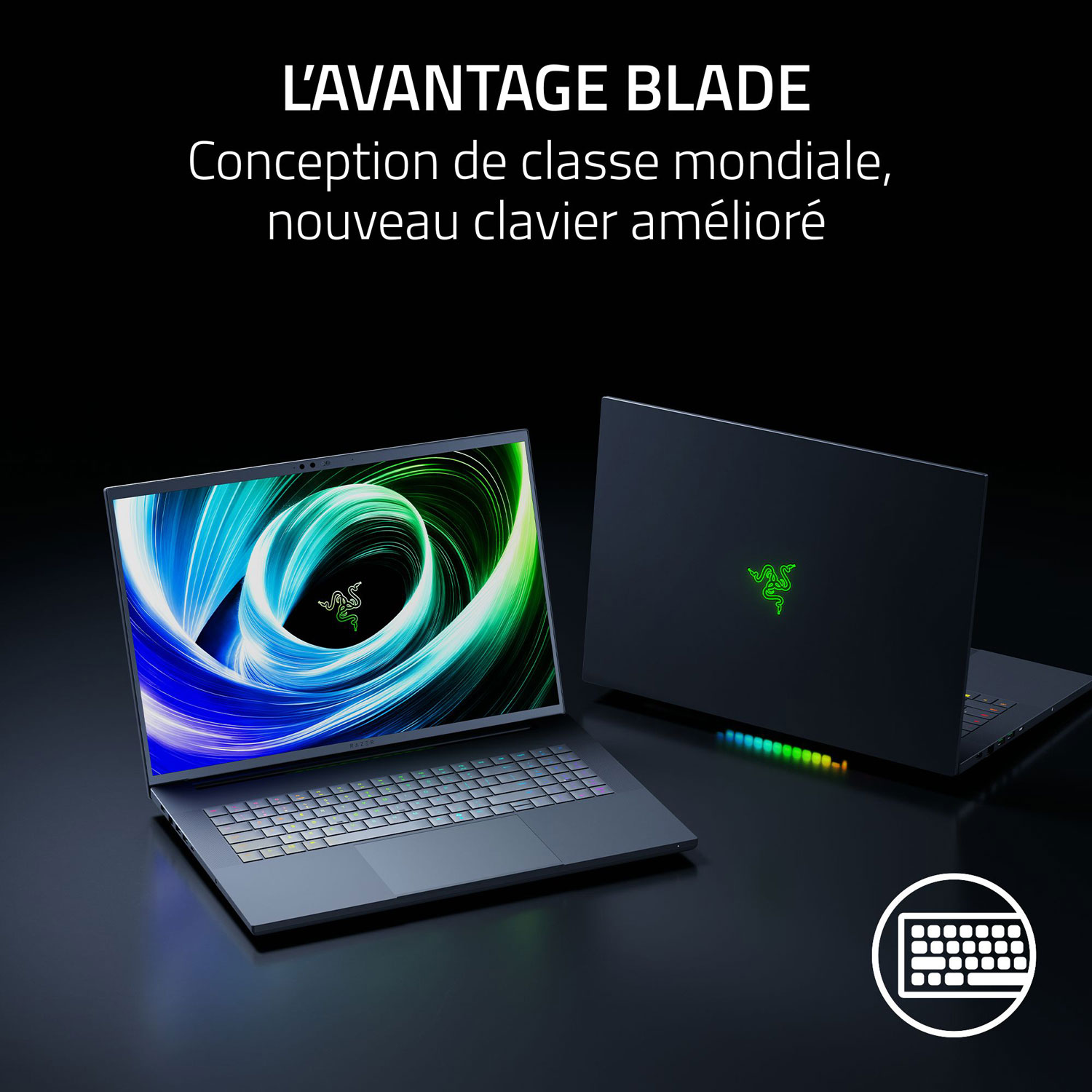 Portable de jeu de 18 po Blade de Razer - Noir