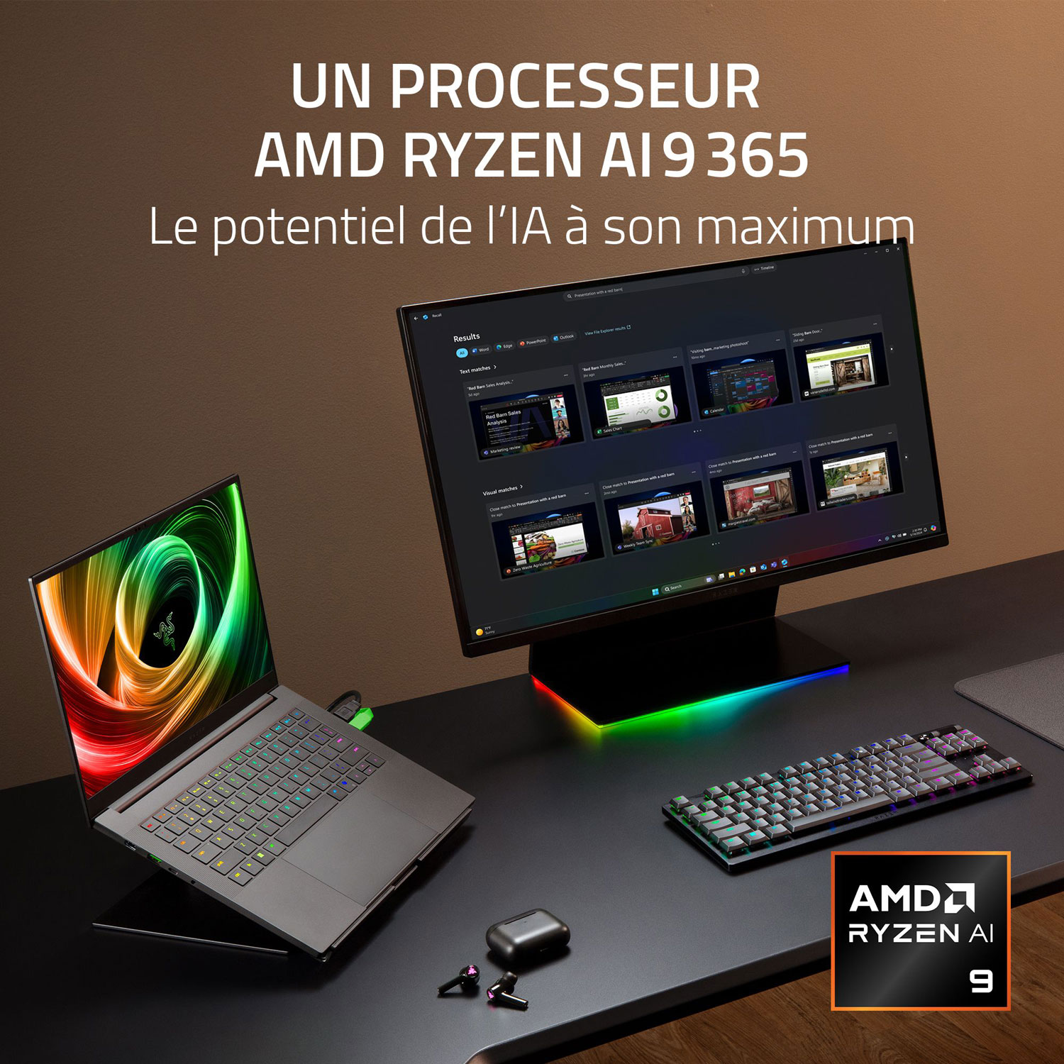 Portable de jeu Copilot+ PC de 14 po Blade de Razer - Noir