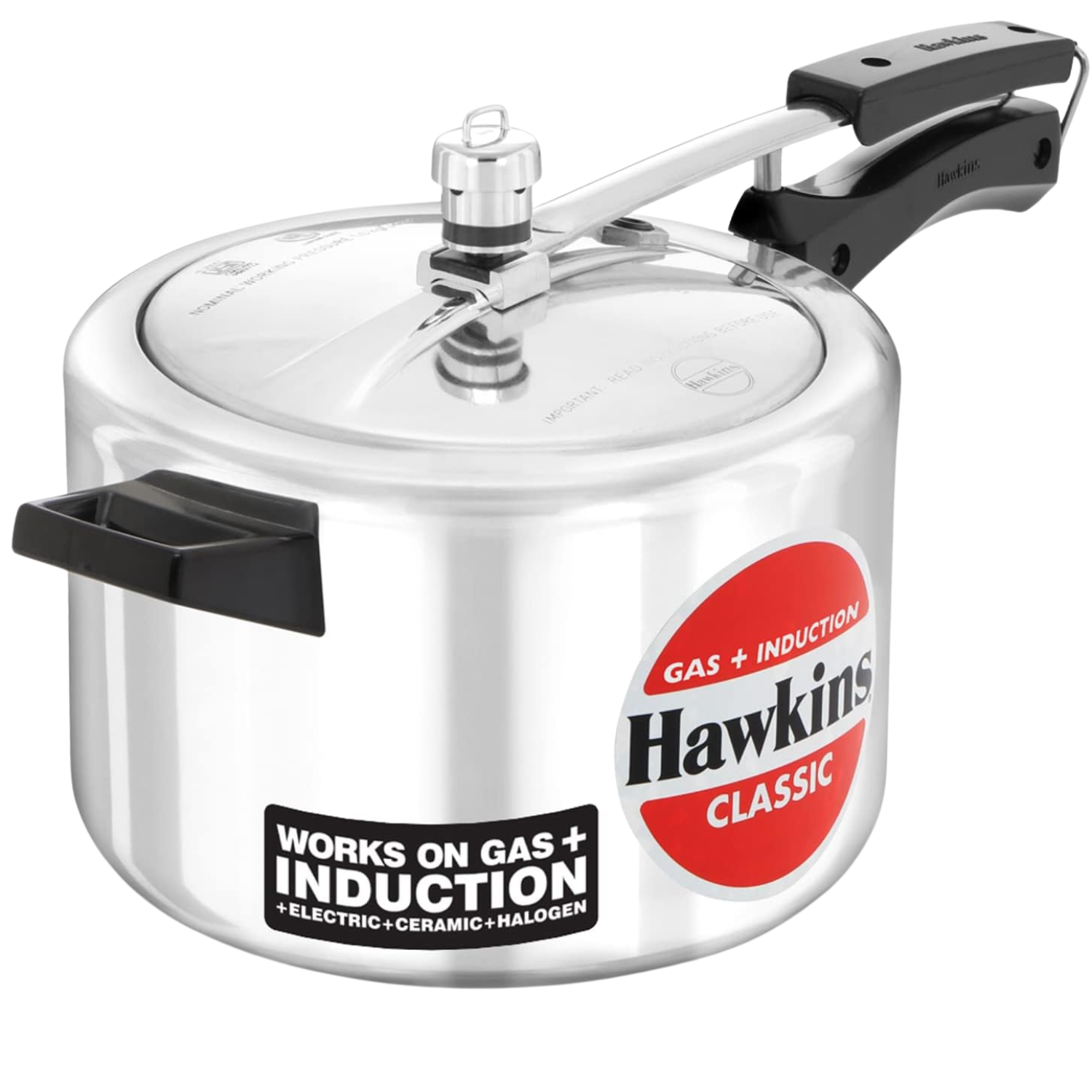 Hawkins Pressure Cooker Classic 5 Litre - Works on gas, induction, electric, ceramic, halogen