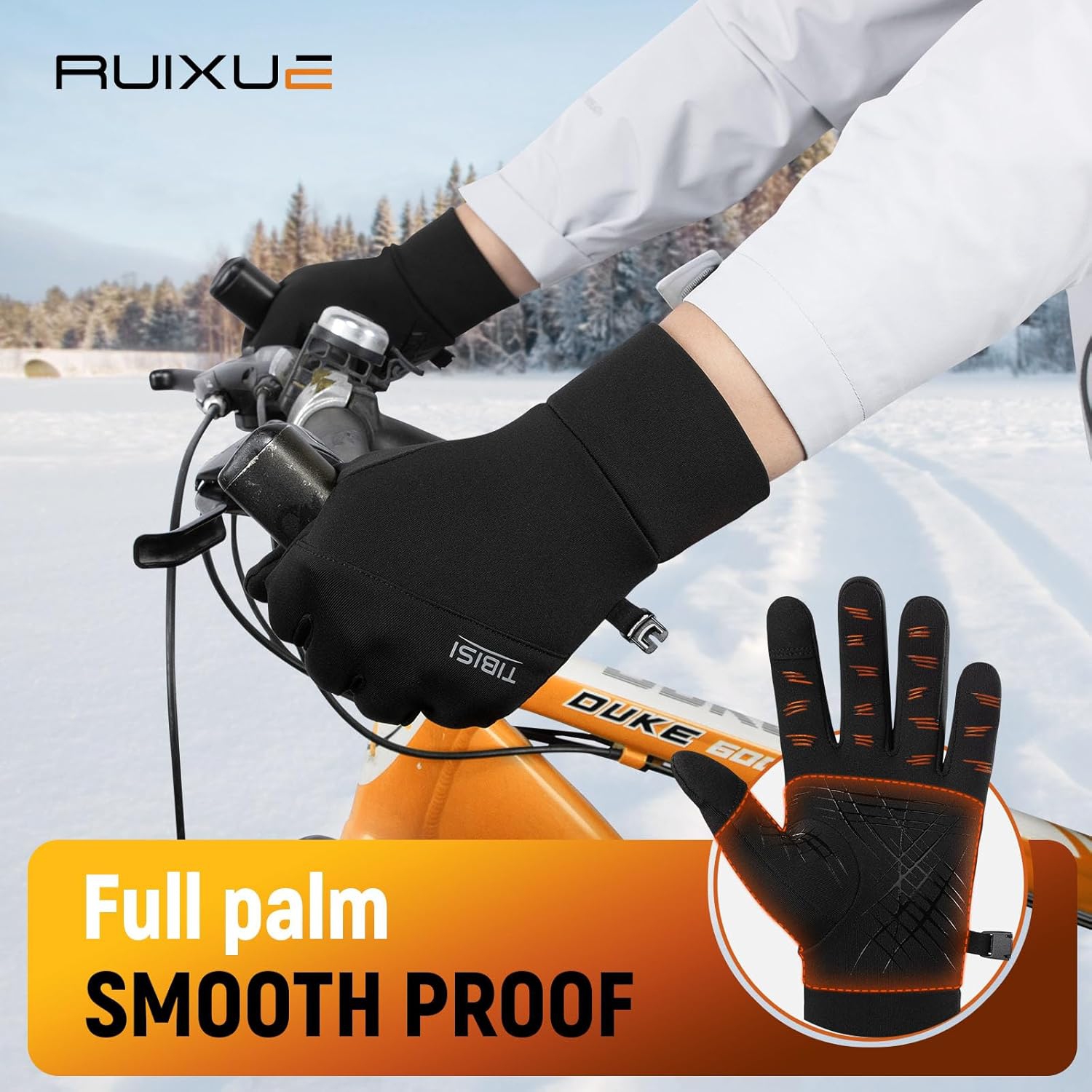 Warm Winter Gloves, Running Gloves Mens Womens Thermal Lightweight Anti-Slip Touchscreen Runing Driving Gloves, Medium