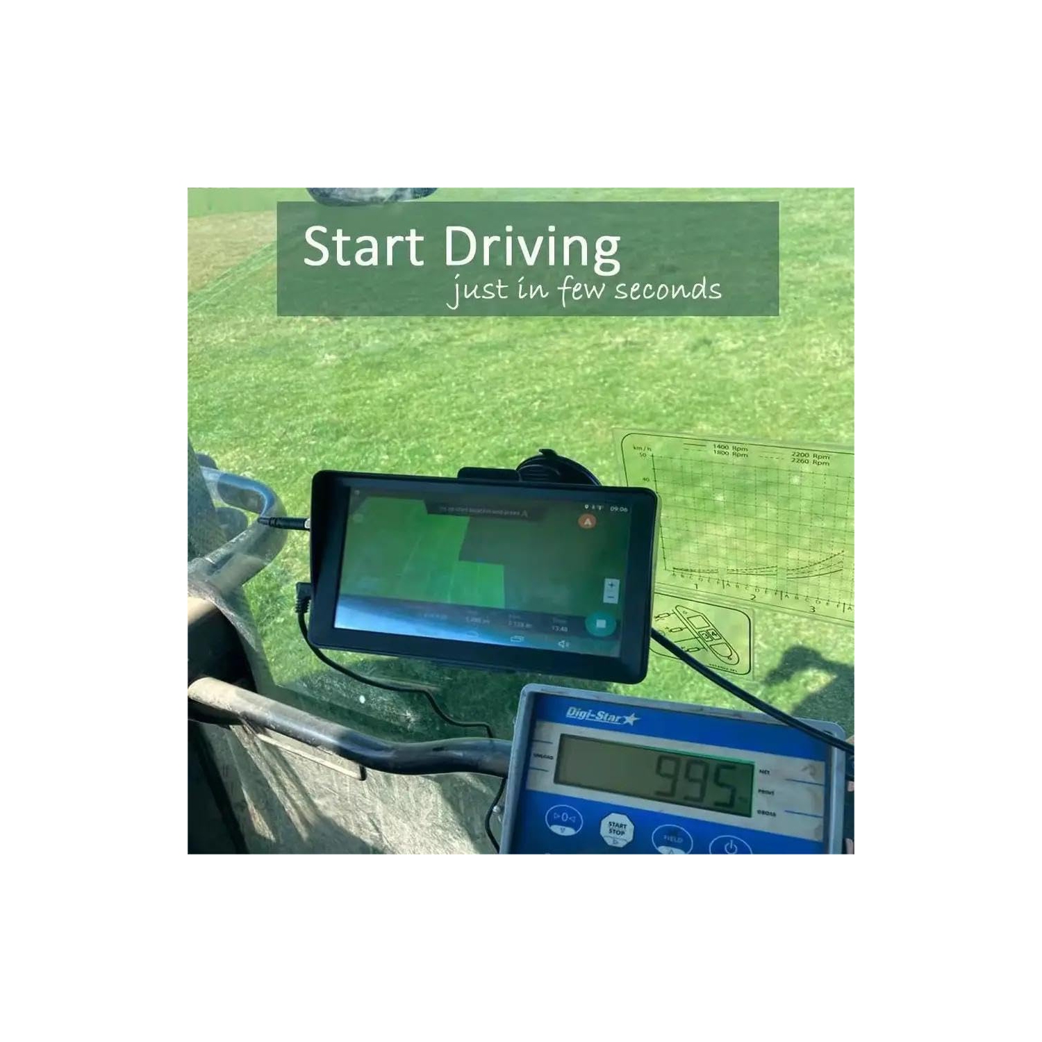 Tracteur GPS Navigator 9 pouces Navigateur agricole Haute précision Harvester Navigator Ranch Système de navigation GPS