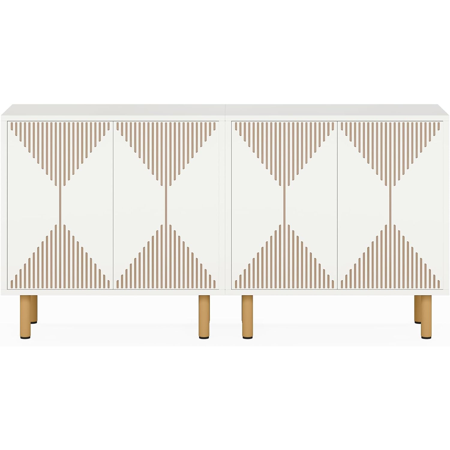 Tribesigns Modern Storage Cabinet Set, Freestanding Floor Cabinet, Classic 59 inches Sideboard, Wooden Buffet Cabinet with Doors