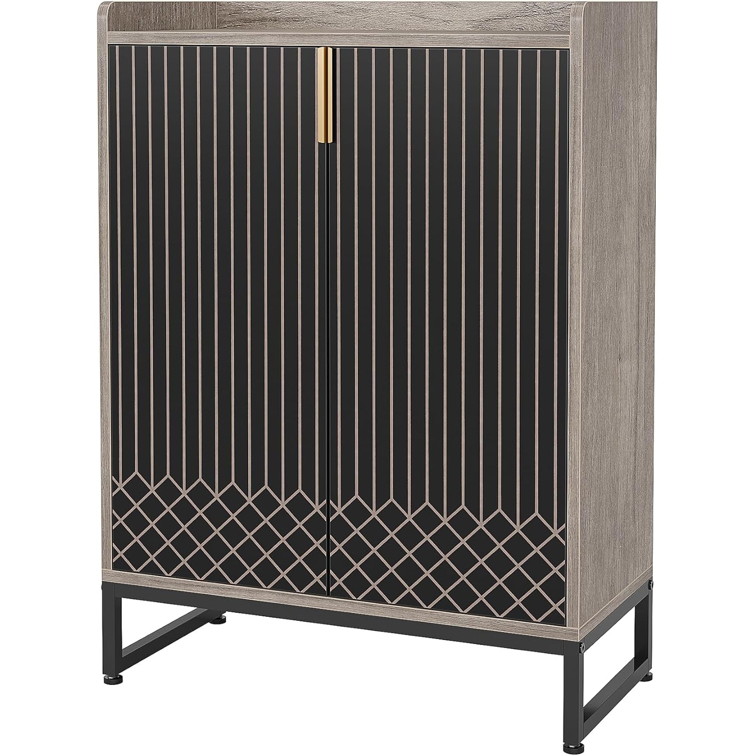 Tribesigns – Armoire à chaussures avec portes, armoire de rangement à chaussures à 5 niveaux pour l'entrée, armoire de rangement à chaussures en bois