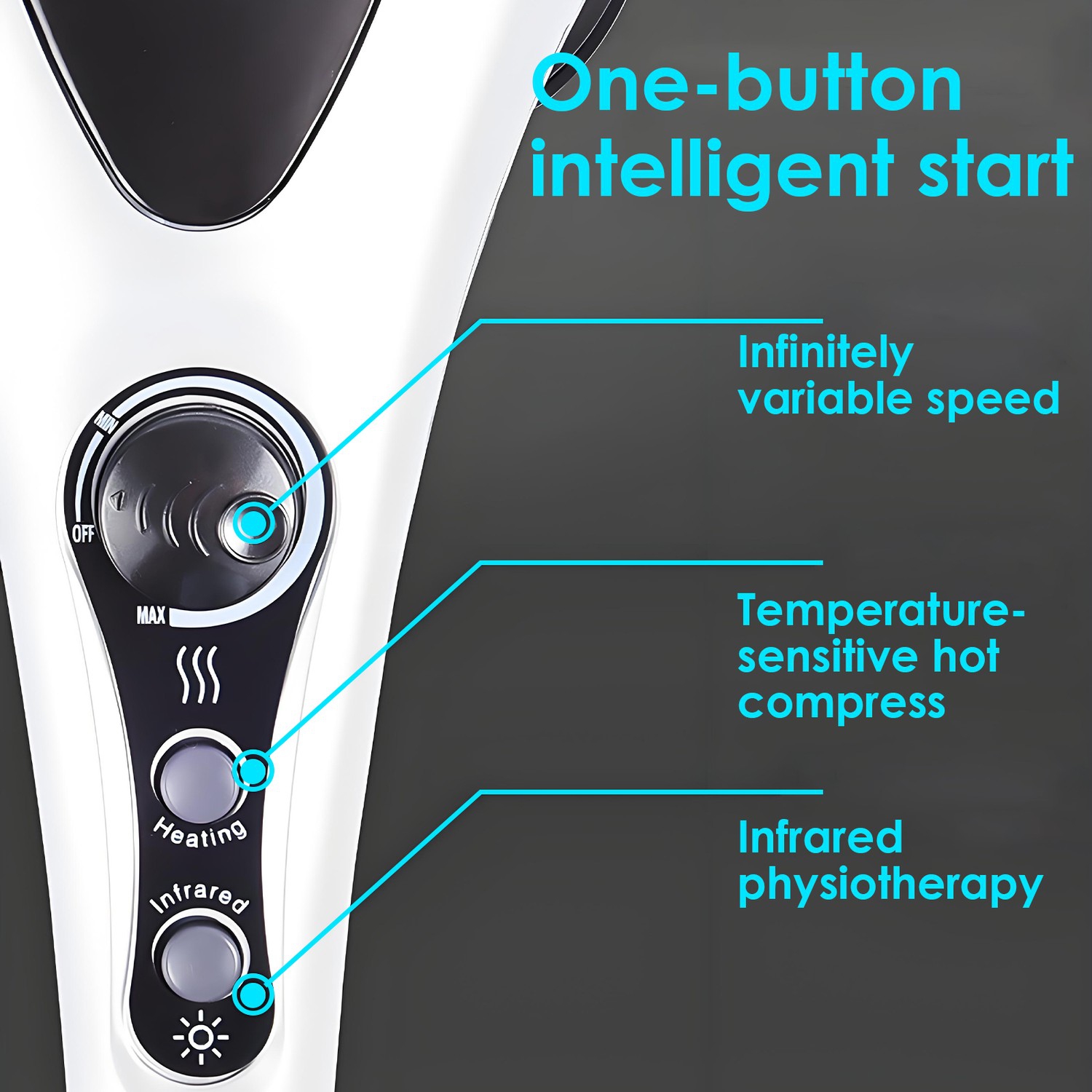 Appareil de massage manuel à double impact pour le dos avec fonction de chauffage pour les épaules et les jambes du cou