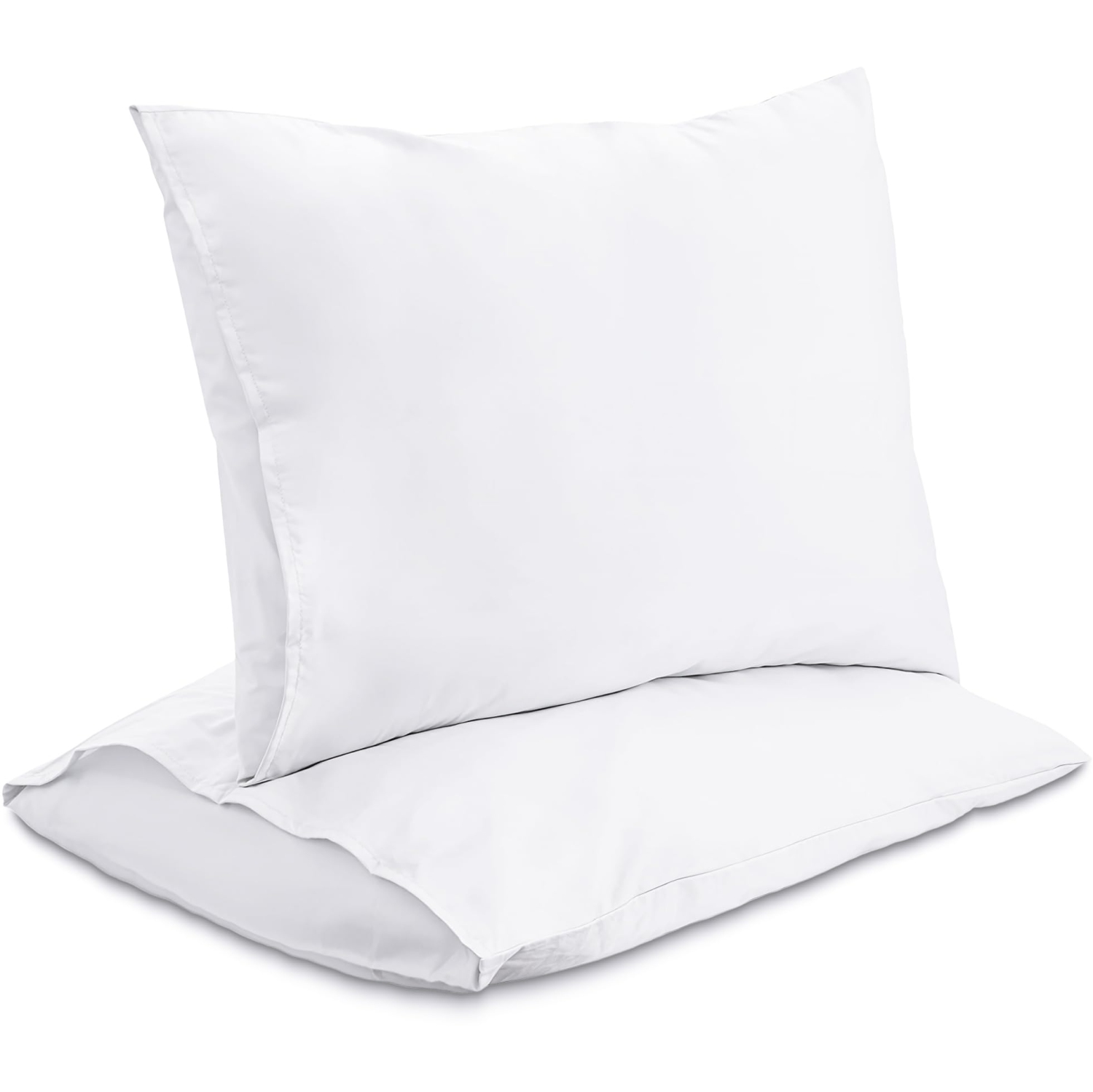 Canadian Linen Cotton Envelope Pillow Protector Sleeve Encasement, 20"x30" Queen 2 pack Soft Breathable Noiseless Cooling Bed Bug Proof Fabric Bedding