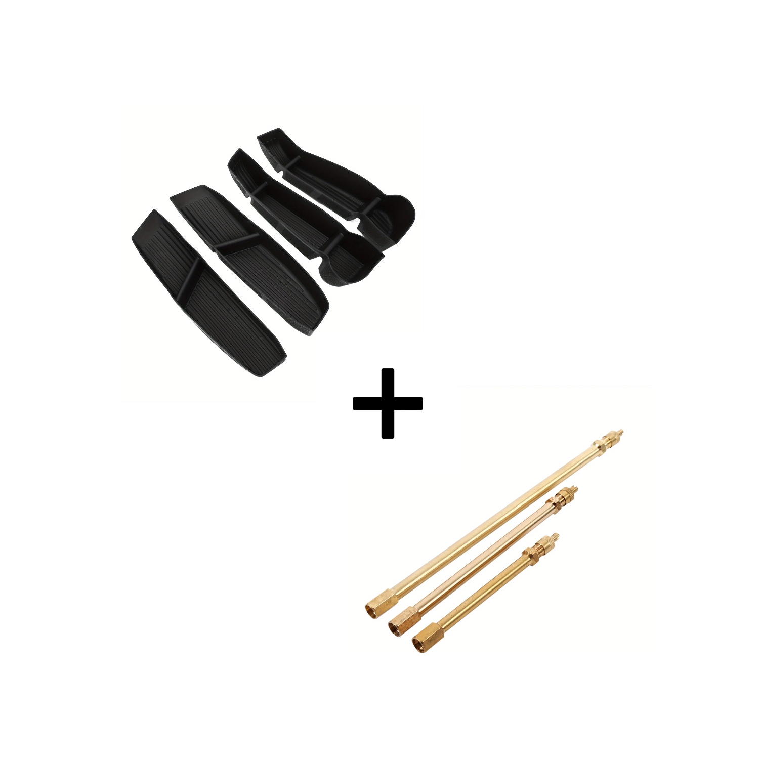 4pcs Car Door Storage Box Set & Brass Tire Valve Stem Extension