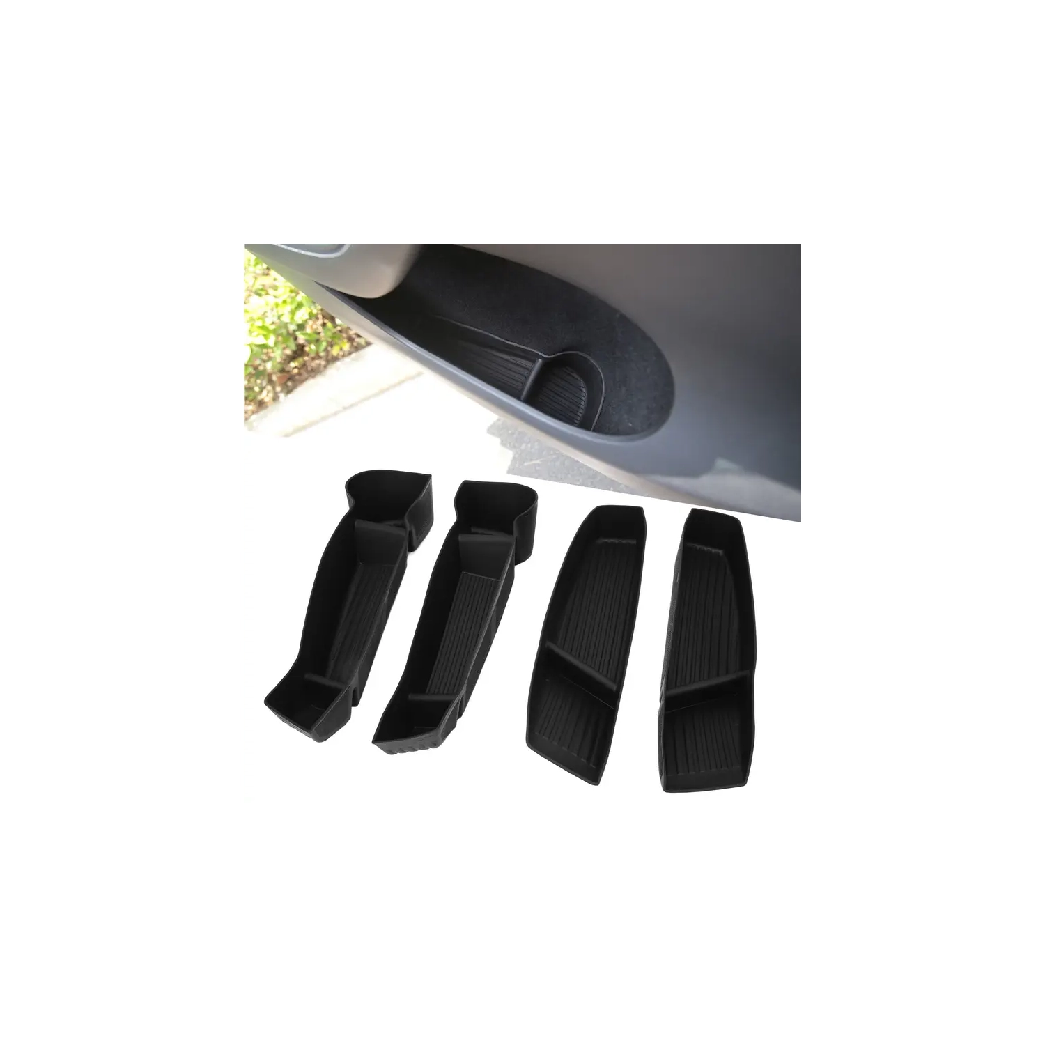 4pcs Car Door Storage Box Set & Brass Tire Valve Stem Extension