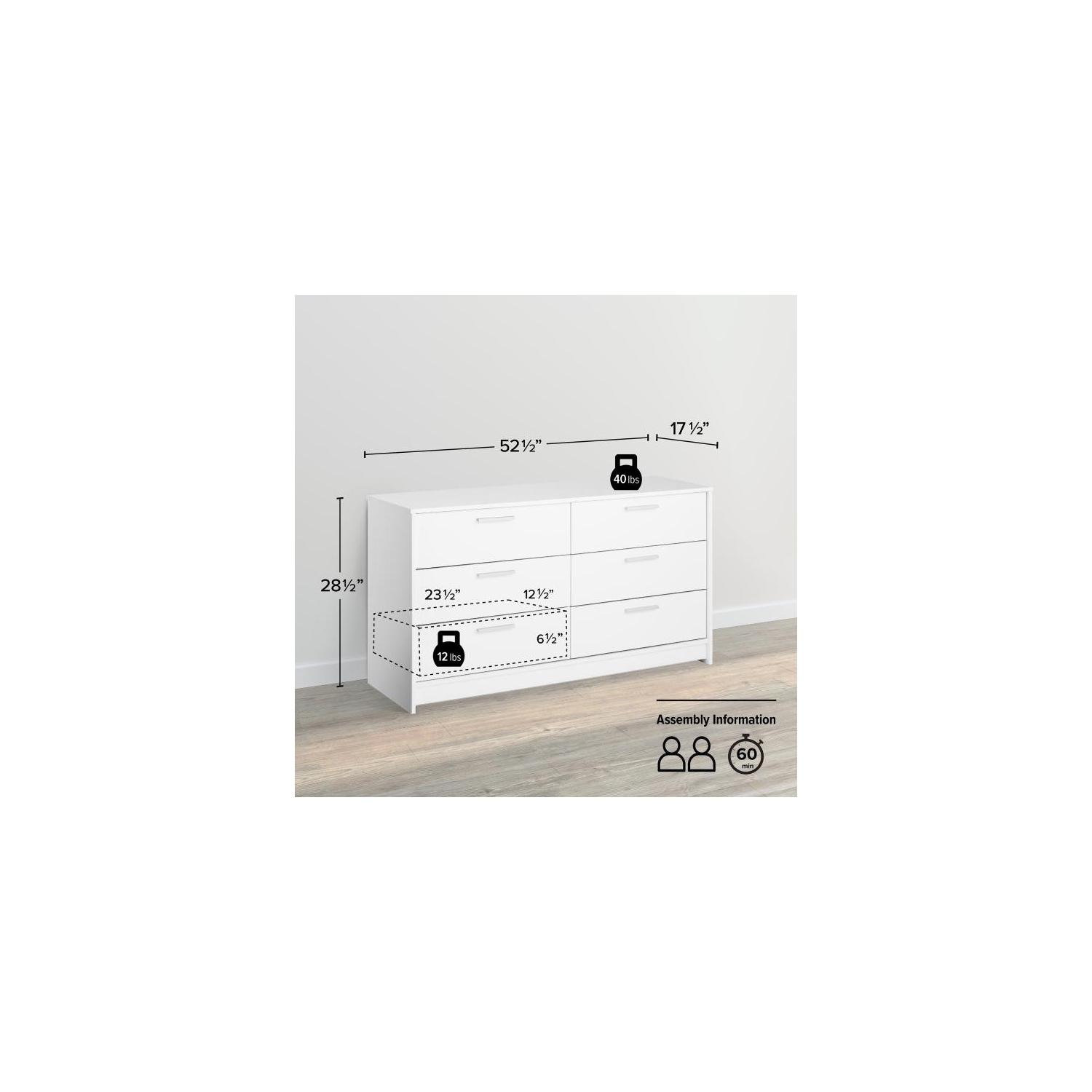 Studio Essentials 6-drawer Dresser
