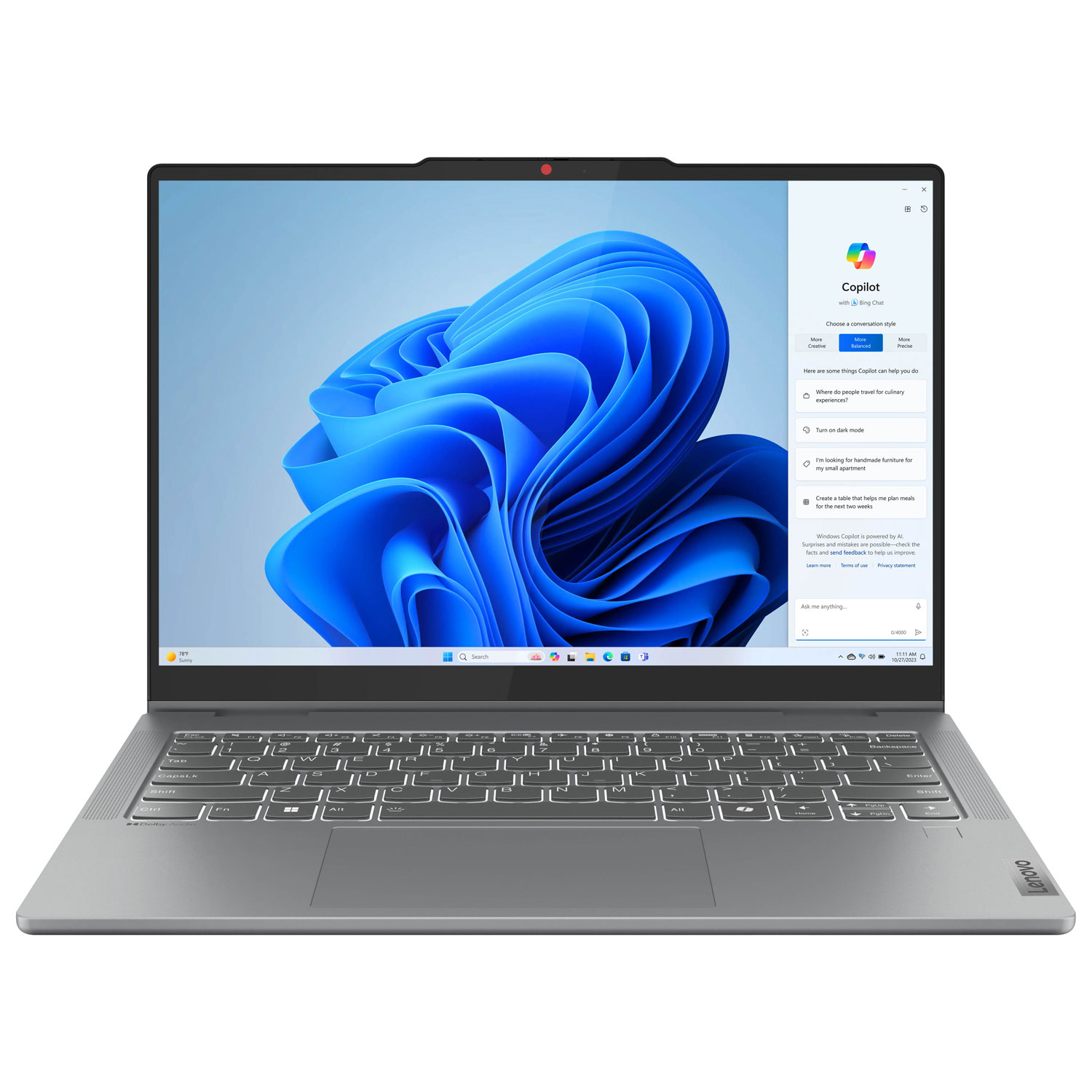 Lenovo IdeaPad 5 14" Touchscreen 2-in-1 Laptop - Luna Grey (AMD Ryzen AI 5/16GB RAM/512GB SSD)