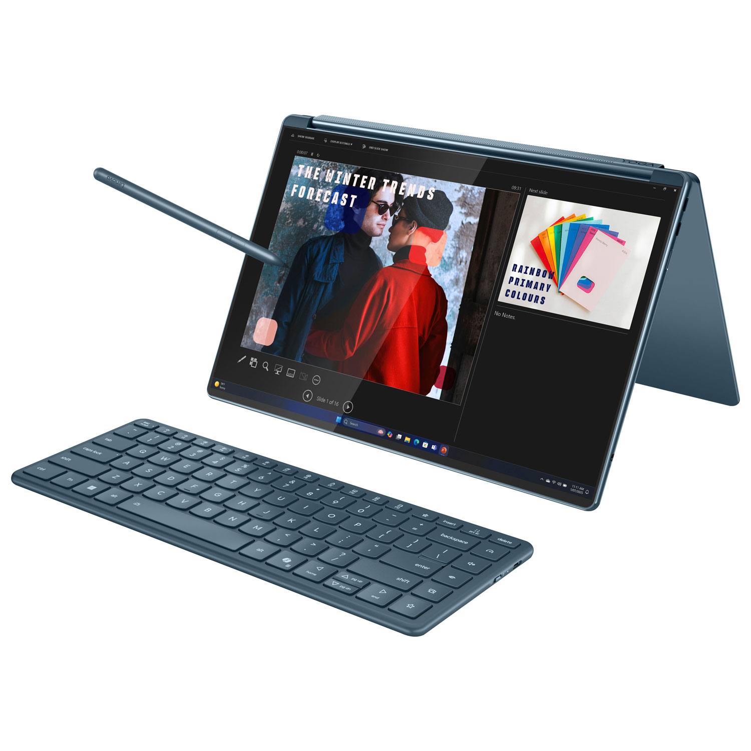 Lenovo Yogabook 9i 14" 120Hz écran tactile 2-in-1 portable - Intel Core Ultra 7 255H - 16GB LPDDR5x - 1TB SSD - Windows 11 Sommaire - Teintures de marée