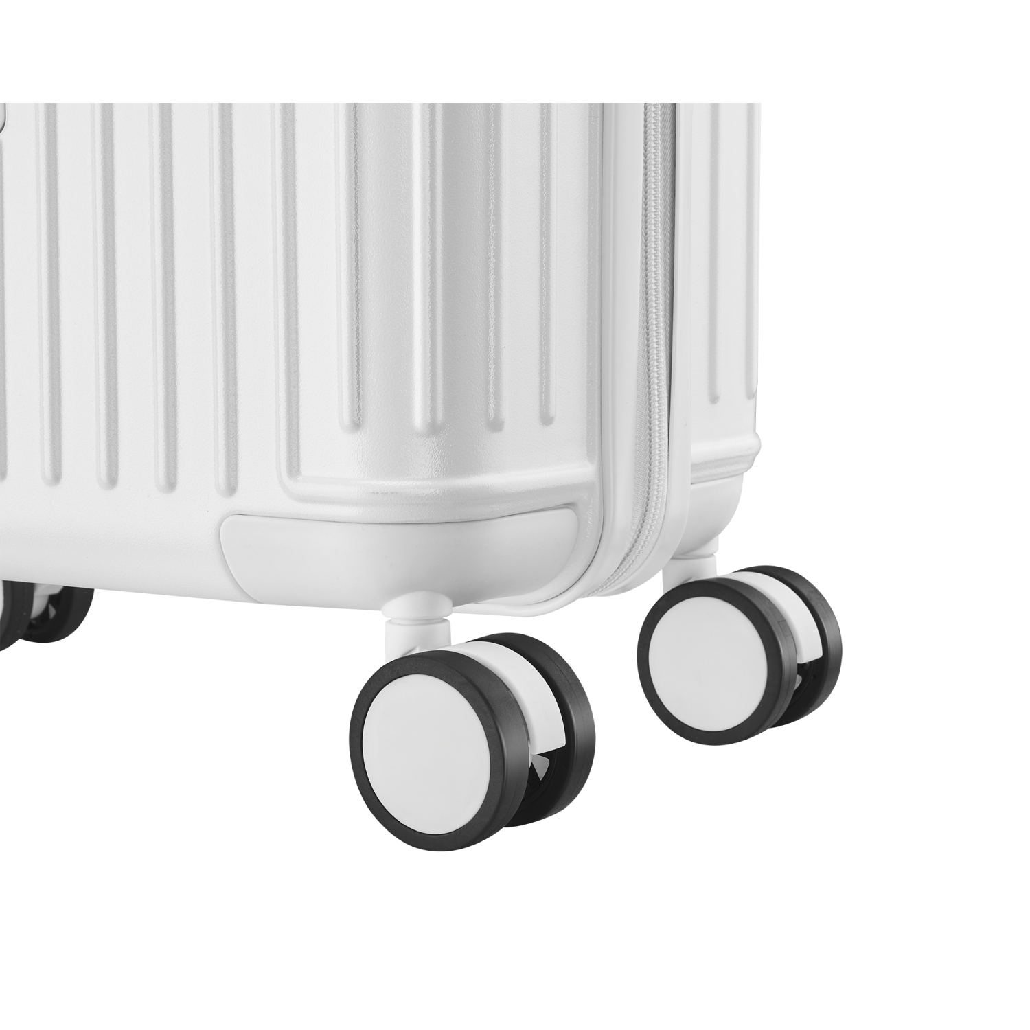 WINGOMART 3-Piece Luggage Set Lightweight Durable PC+ABS Hardshell, Double Spinner Wheels, TSA Lock - 22in/26IN/30in - WHITE