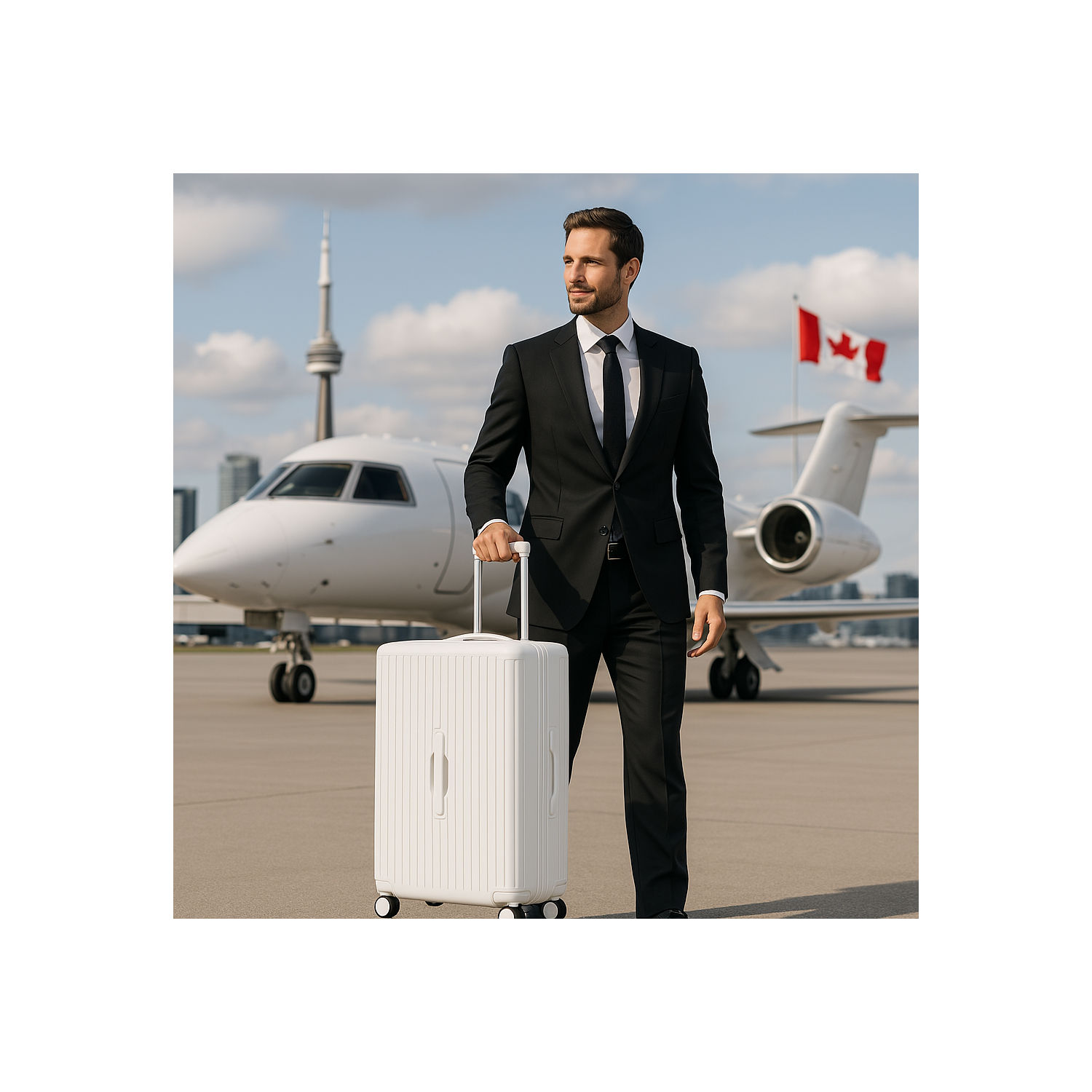 WINGOMART 3-Piece Luggage Set Lightweight Durable PC+ABS Hardshell, Double Spinner Wheels, TSA Lock - 22in/26IN/30in - WHITE