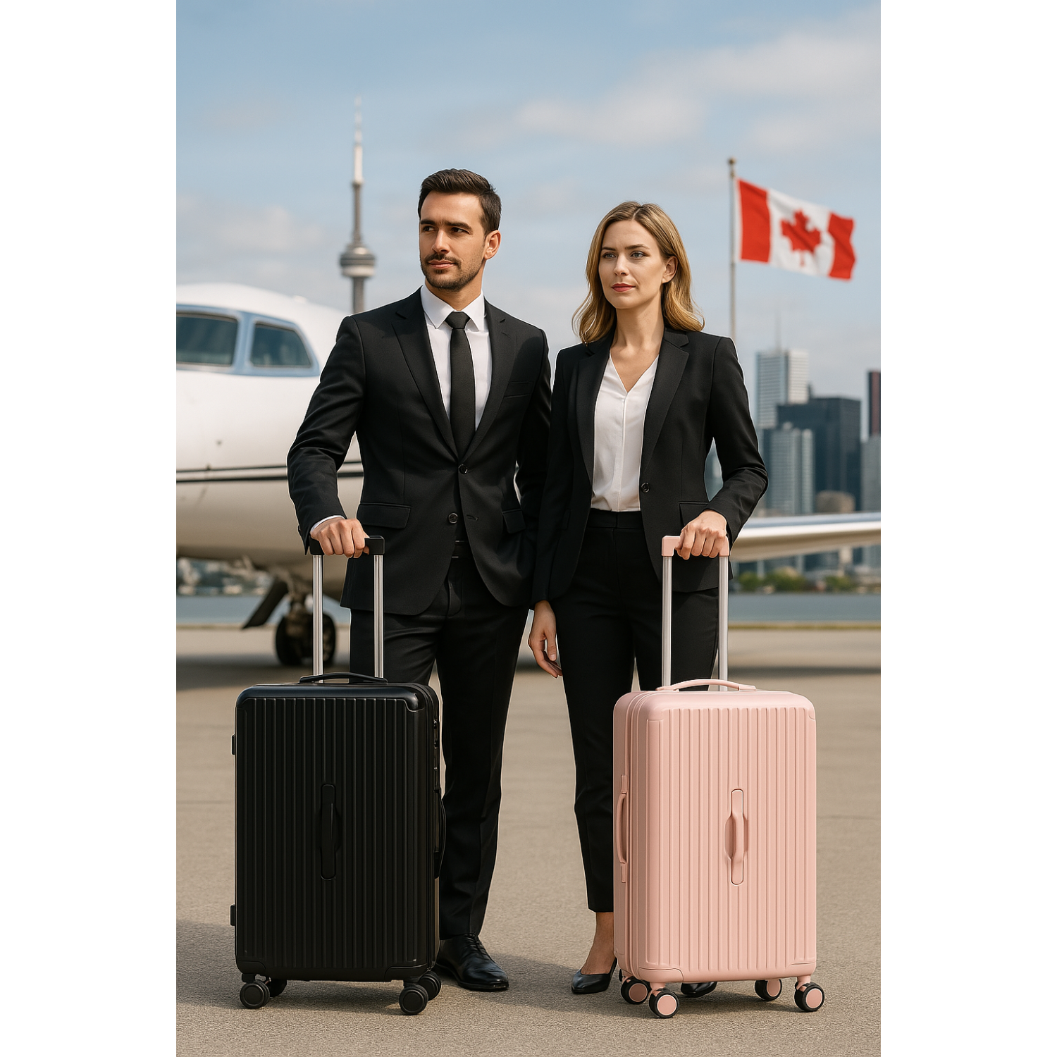 Ensemble de 3 valises rigides et légères en polycarbonate et en ABS, roulettes doubles pivotantes, cadenas TSA – 22 po/26 po/30 po –