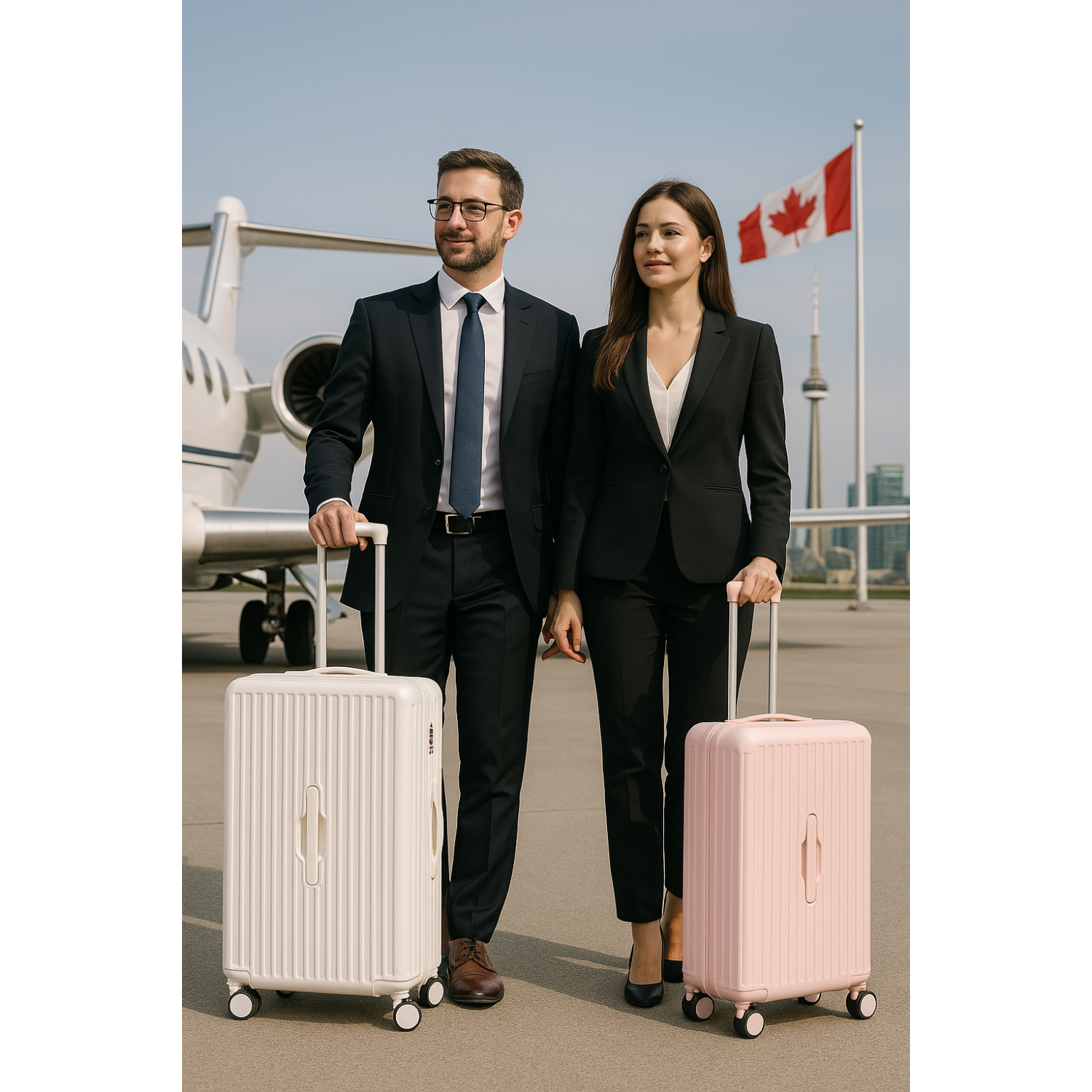 WINGOMART 3-Piece Luggage Set Lightweight Durable PC+ABS Hardshell, Double Spinner Wheels, TSA Lock - 22in/26IN/30in - PINK