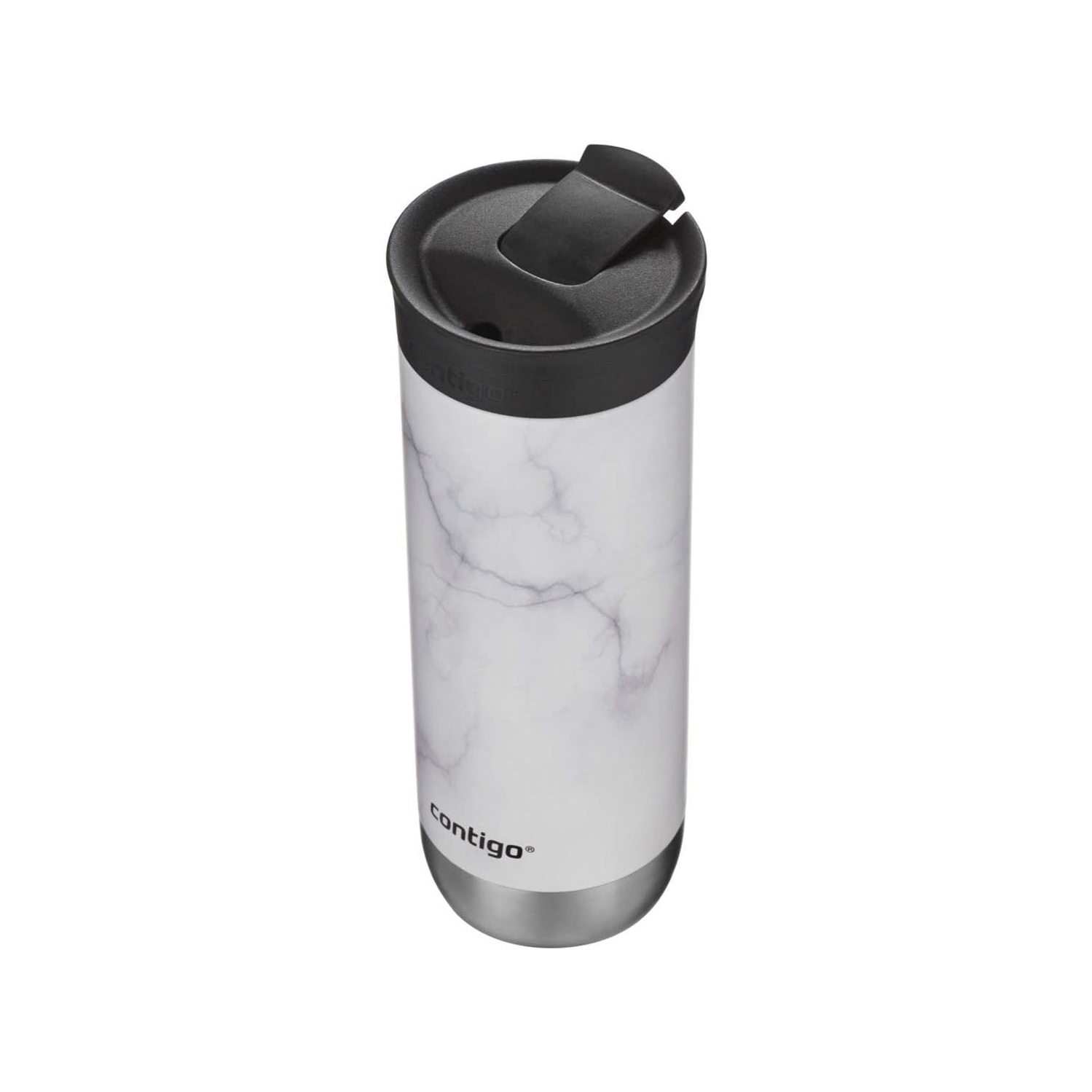 Contigo - SNAPSEAL Huron Couture 2.0 Stainless Steel Travel Mug, Insulated, 20oz / 568ml, Marble White