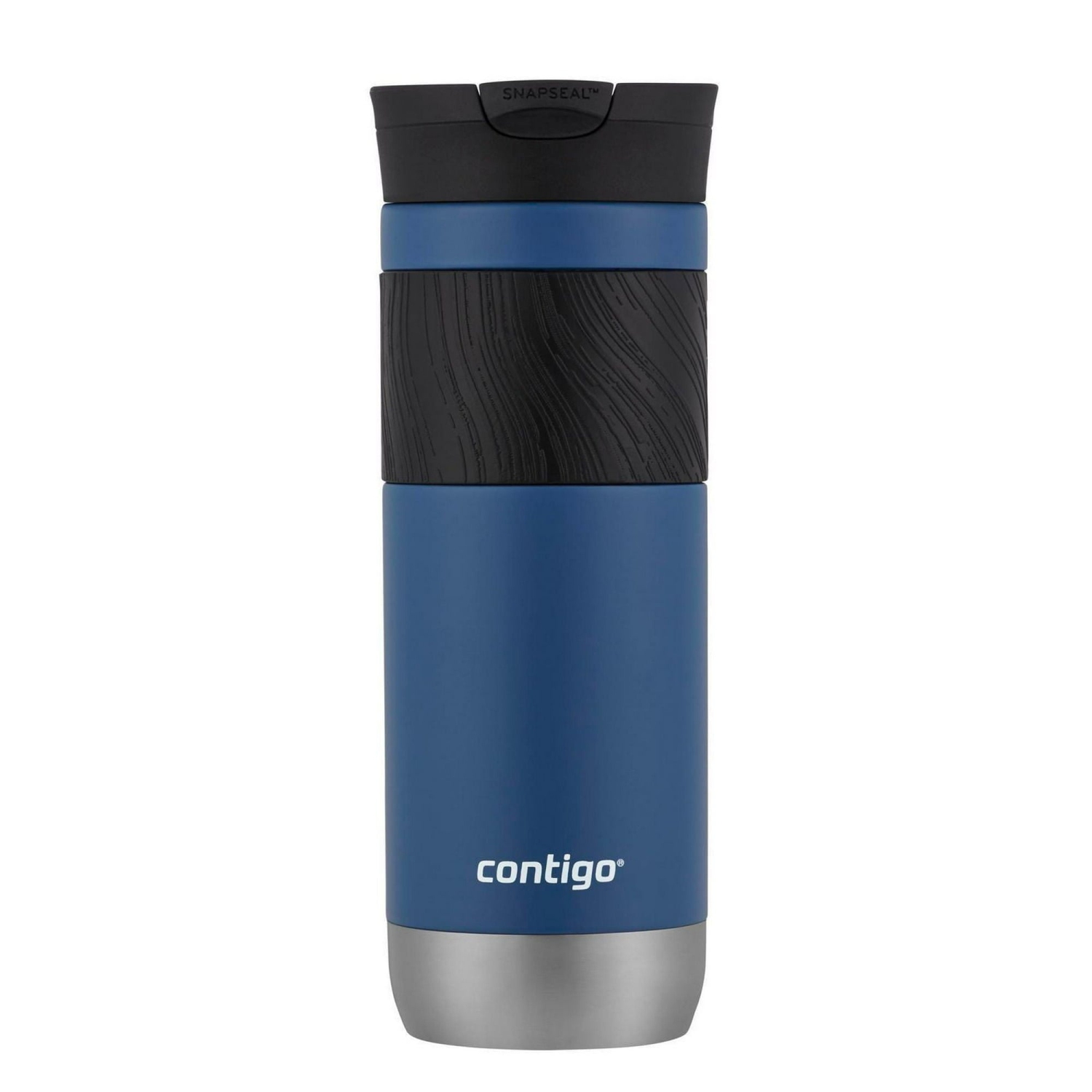 Contigo - Tasse de voyage en acier inoxydable Byron SNAPSEAL, isotherme, 20&nbsp;oz / 568&nbsp;ml, bleu maïs