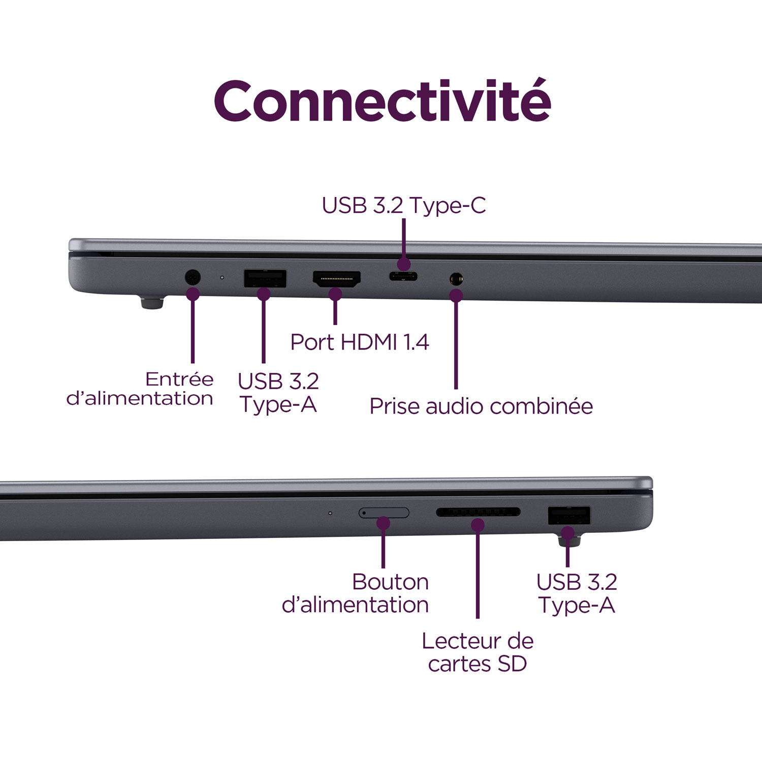 Portable de 15,3 po IdeaPad Slim 3x Copilot+ PC de Lenovo - Gris luna