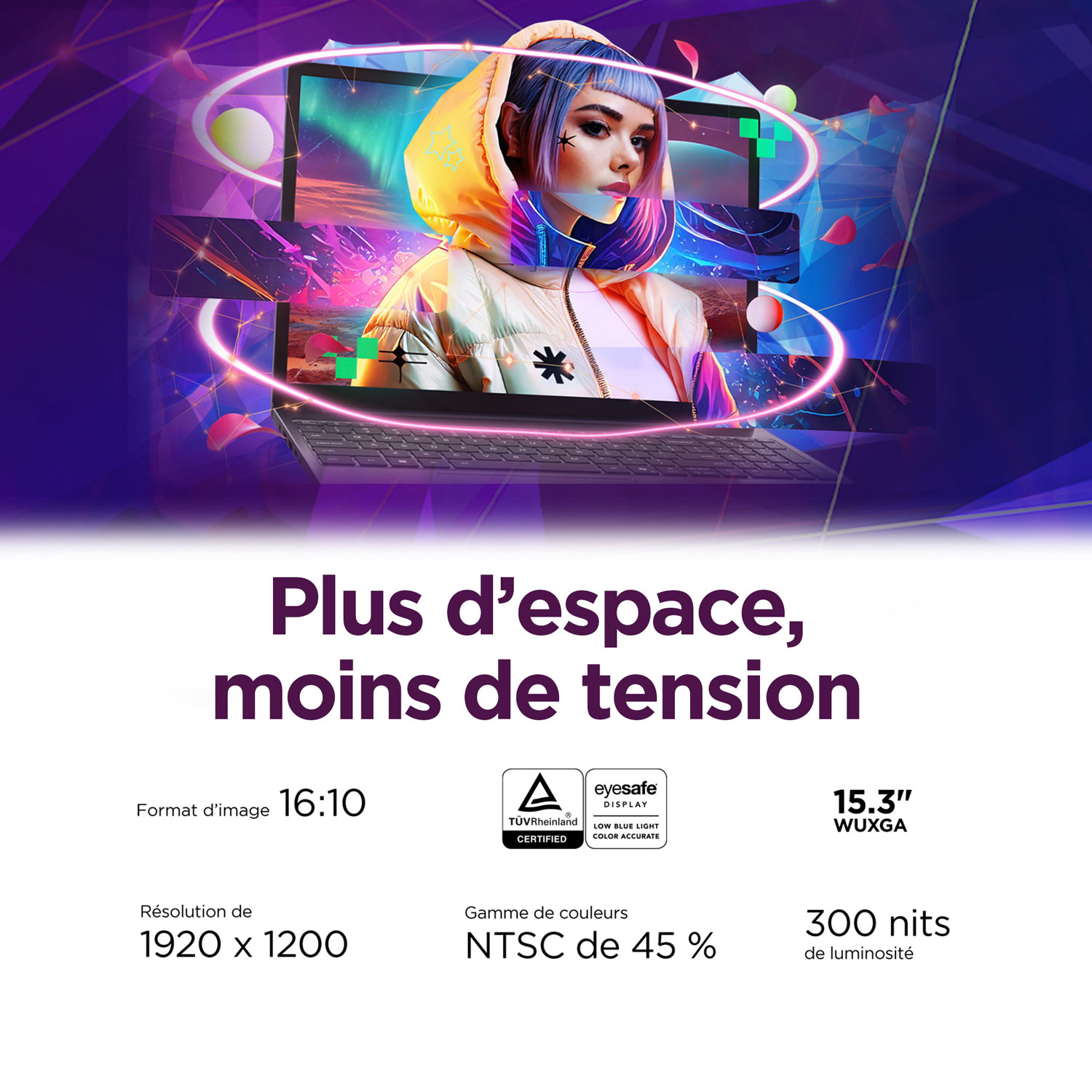 Portable de 15,3 po IdeaPad Slim 3x Copilot+ PC de Lenovo - Gris luna