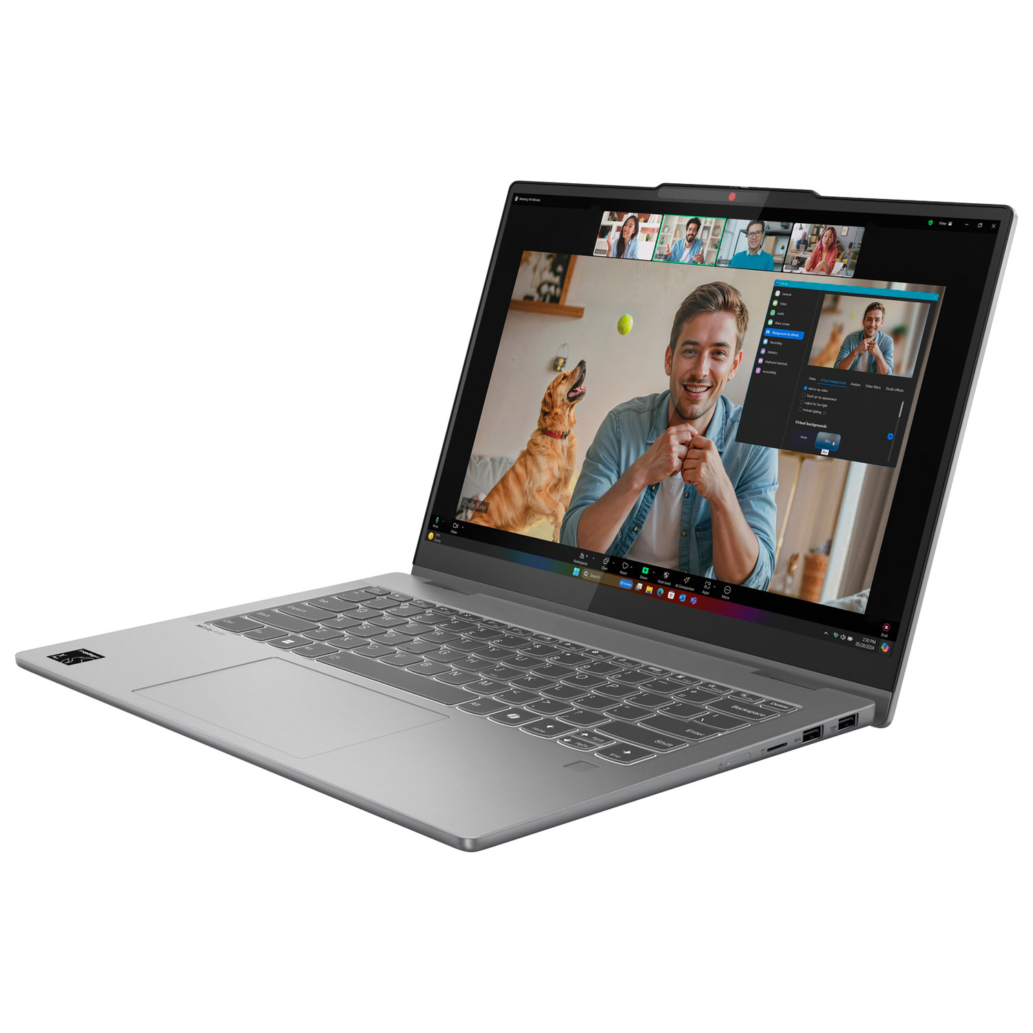 Portable à écran tactile 2-en-1 de 14 po IdeaPad 5x Copilot+ PC de Lenovo - Gris luna