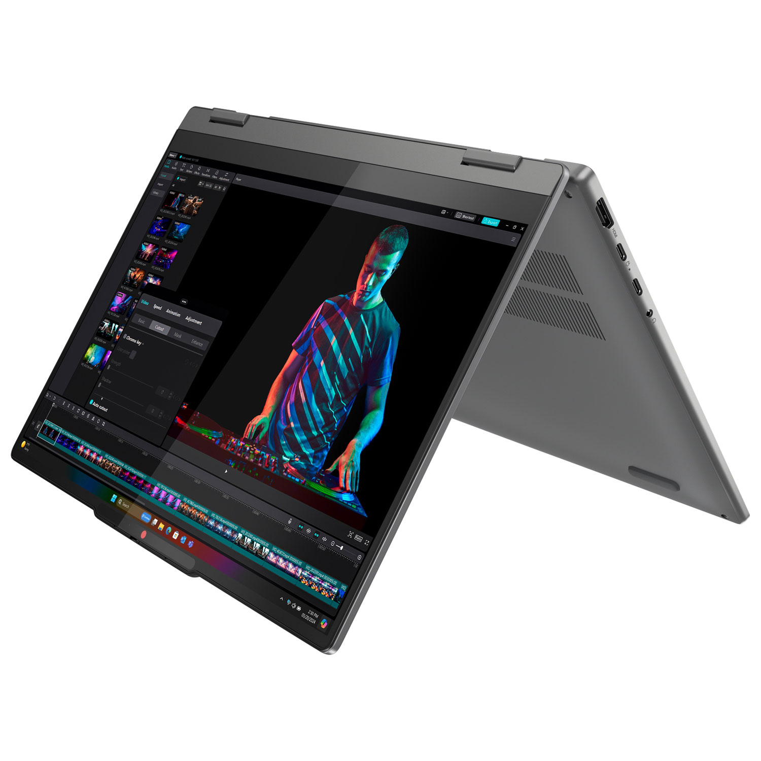 Portable à écran tactile 2-en-1 de 14 po IdeaPad 5x Copilot+ PC de Lenovo - Gris luna