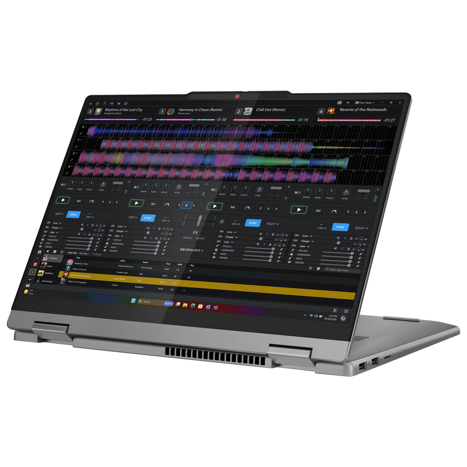 Portable à écran tactile 2-en-1 de 14 po IdeaPad 5x Copilot+ PC de Lenovo - Gris luna