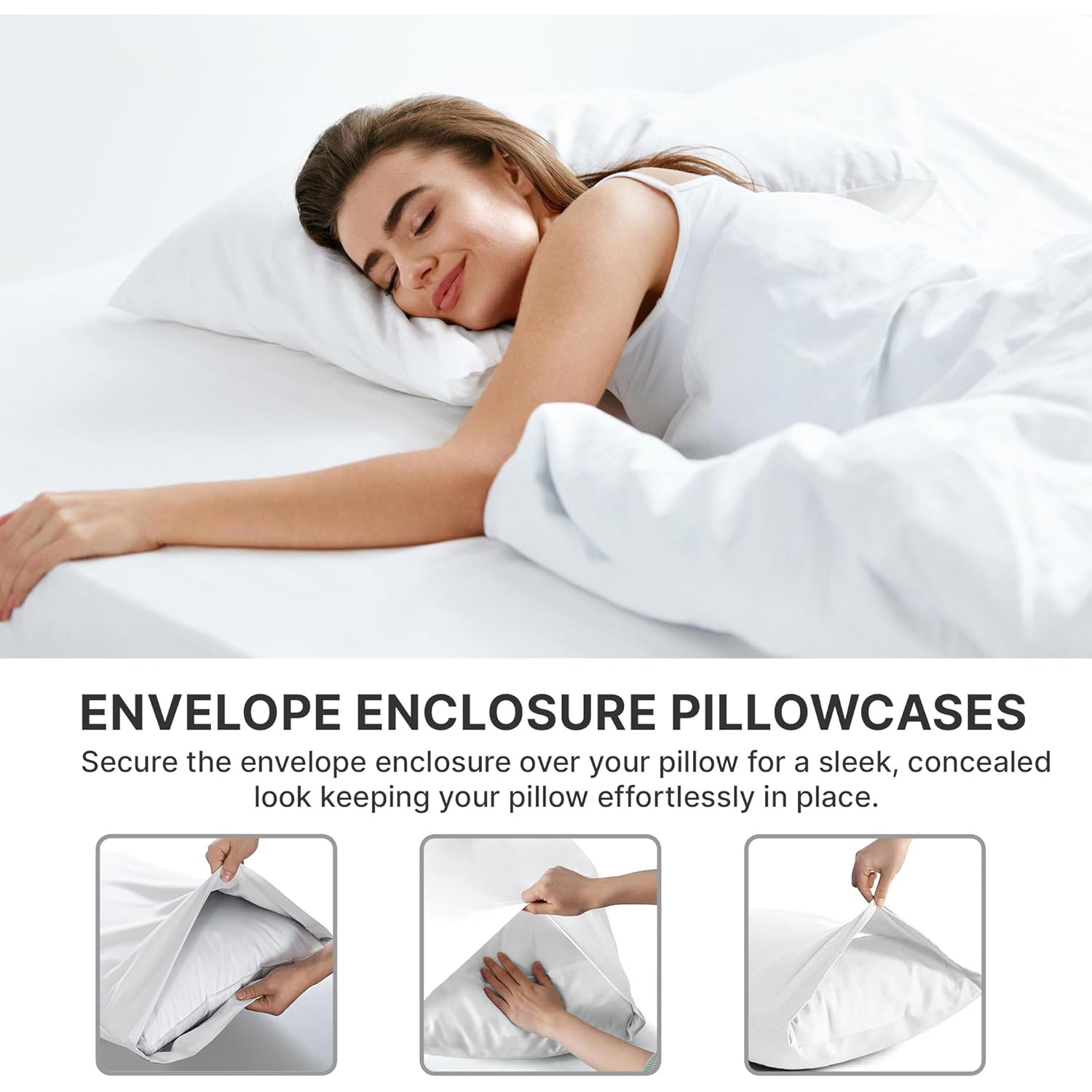 Queen Pillow Cases Set of 2 - Ultra Soft Hotel Quality Pillowcase Covers - Comfy Bedding for Women, Men, Kids and Teens - Machine Washable Pillow