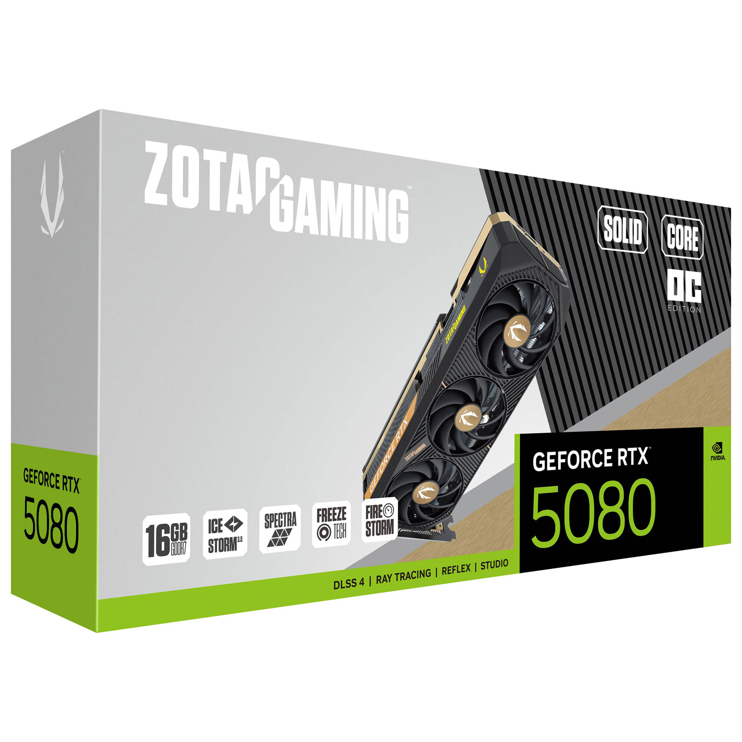 ZOTAC Gaming GeForce RTX 5080 Solid Core OC 16GB GDDR7 Video Card