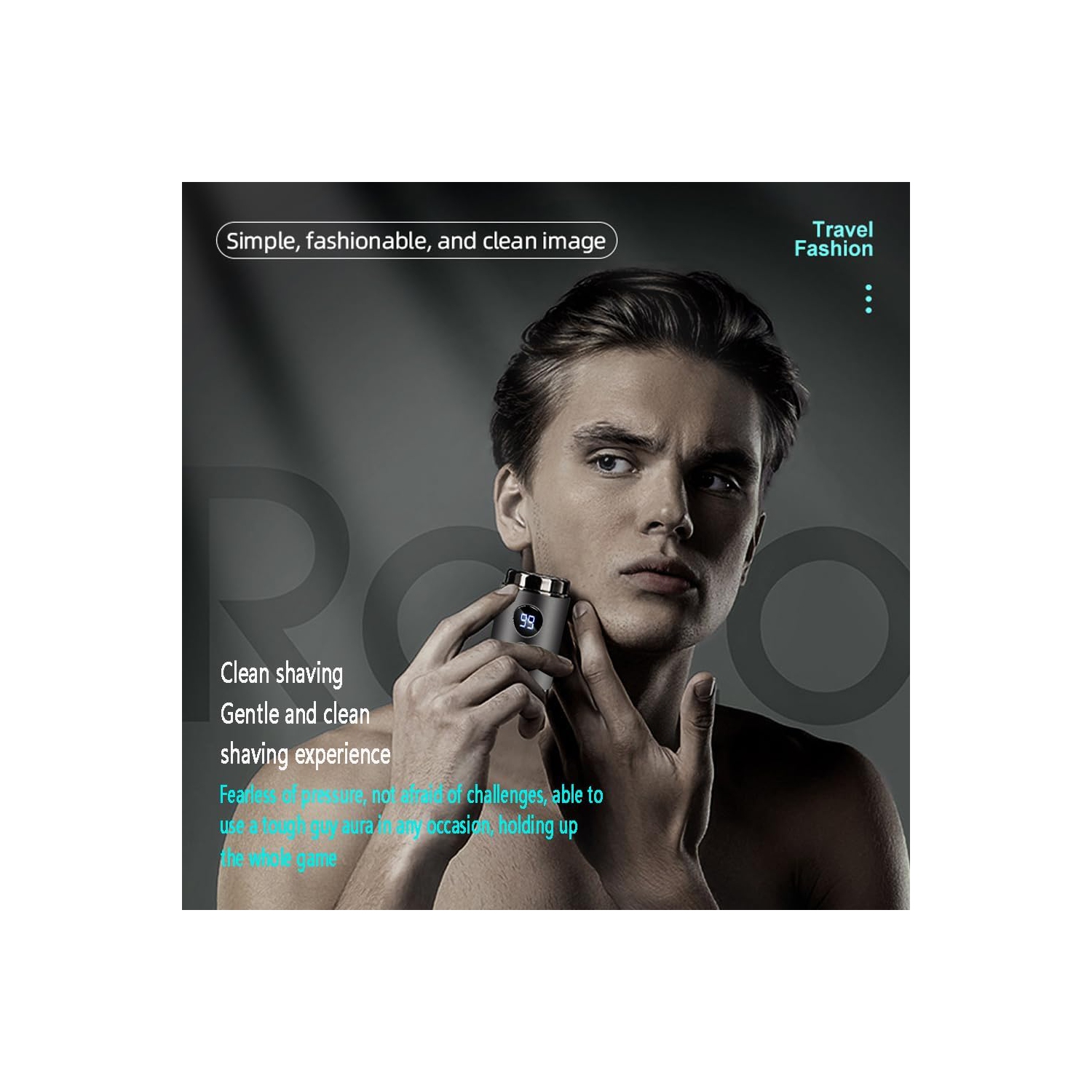 Mens Travel Mini Portable Electric Shaver,USB Charging Electric Razor,with Digital Battery Display,Compact Men Shaver for Office Business Travel Use