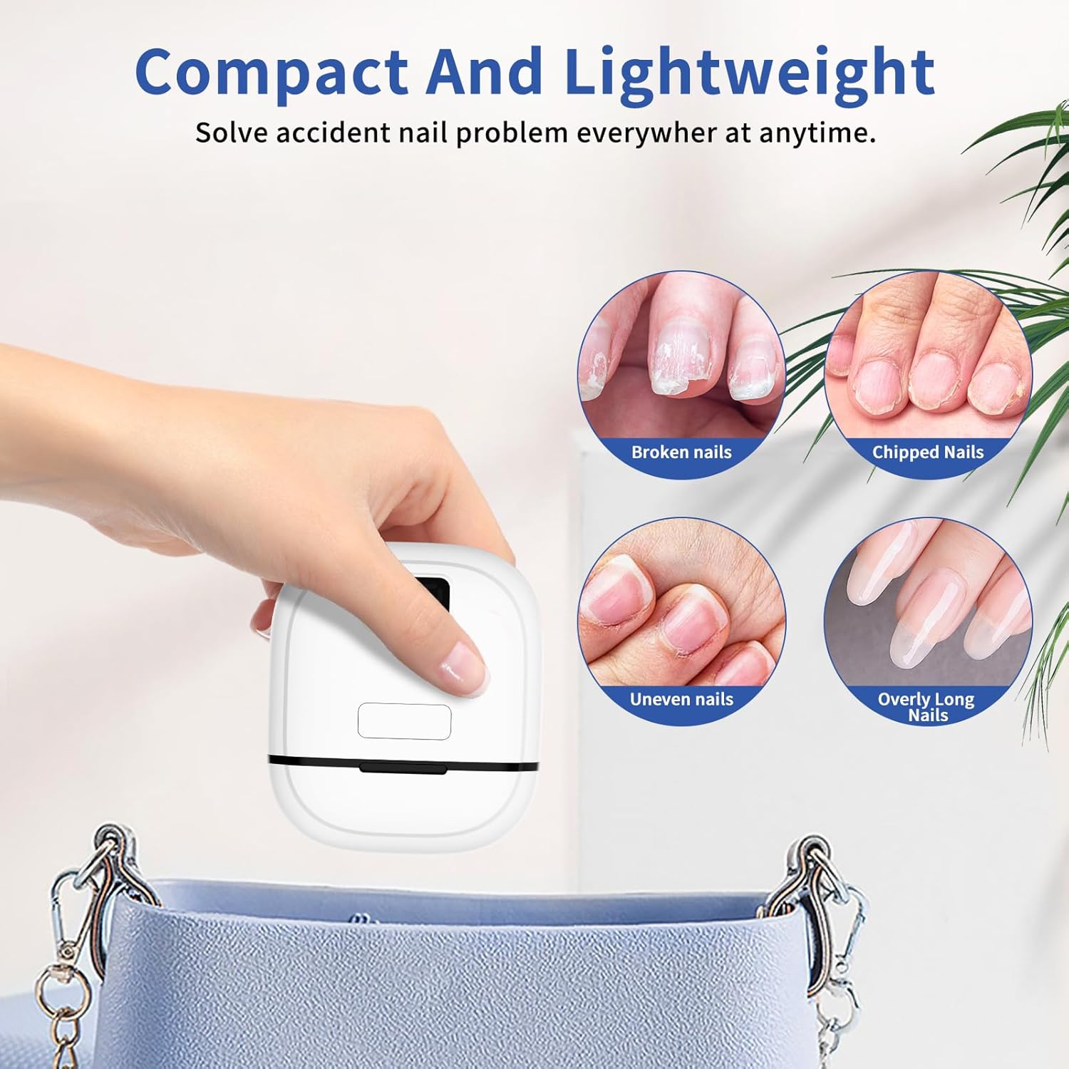 Electric Nail Clipper,3 Speeds Automatic Electric Nail Trimmer with LED Light,Rechargeable Electric Nail Clippers for Seniors,Electric Finger Toe