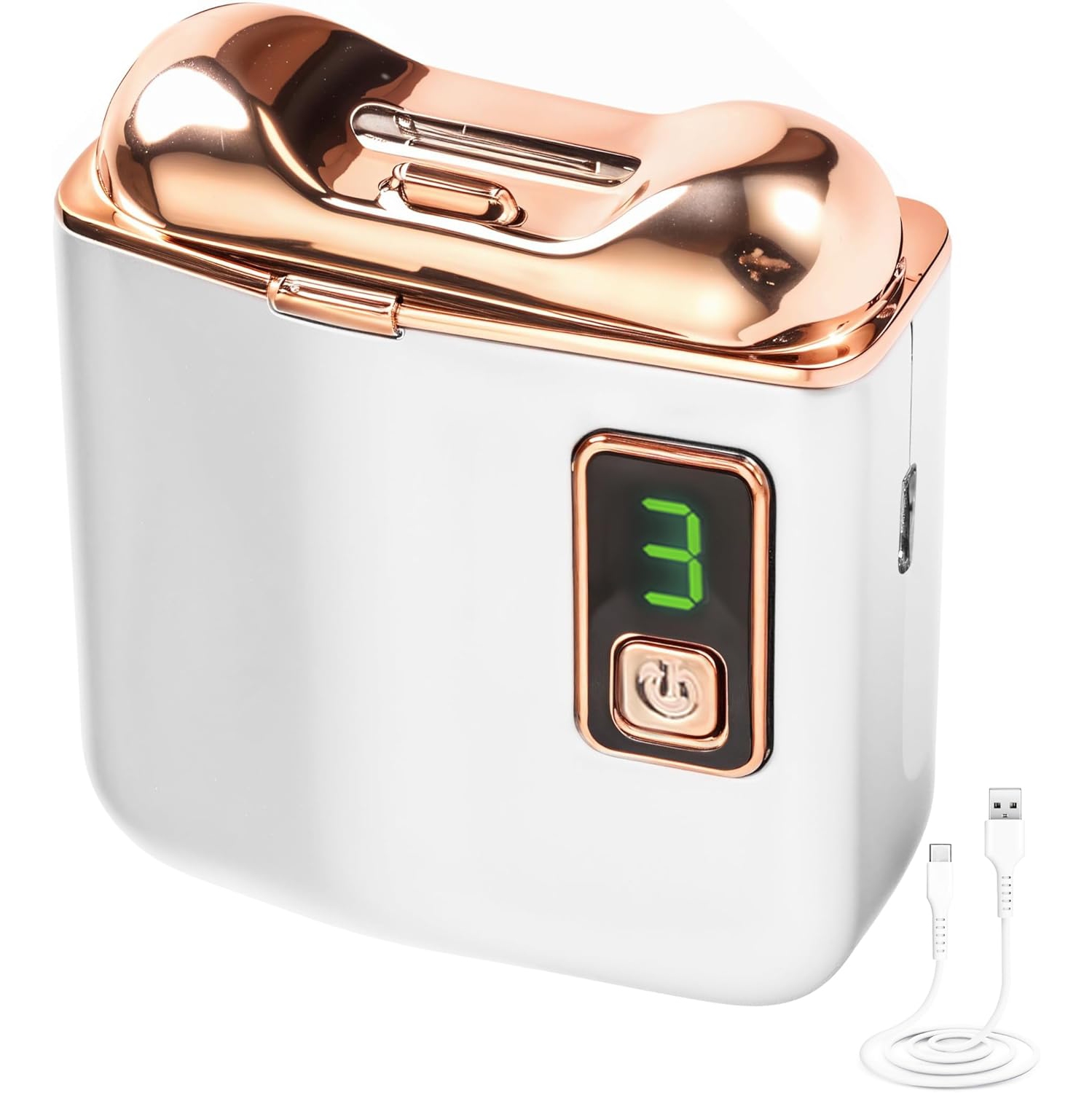 Coupe-ongles électrique automatique, coupe-ongles à batterie rechargeable pour aînés, coupe-ongles automatique à 3 niveaux de vitesse avec éclairage