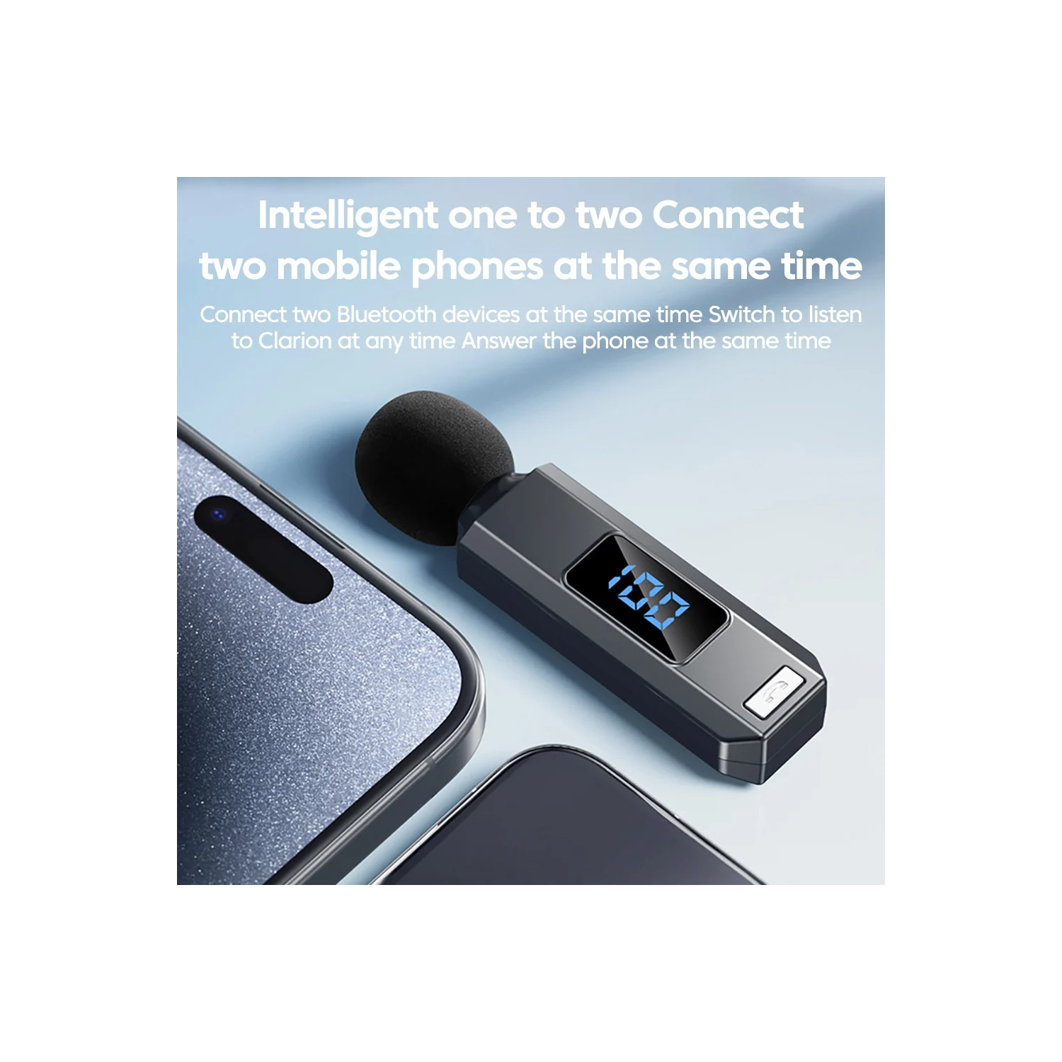 Collar-clip Headphones Bluetooth Wireless Earbuds With Microphone HD Calling Noise Canceling Earphones Sports Headset With Charging Case