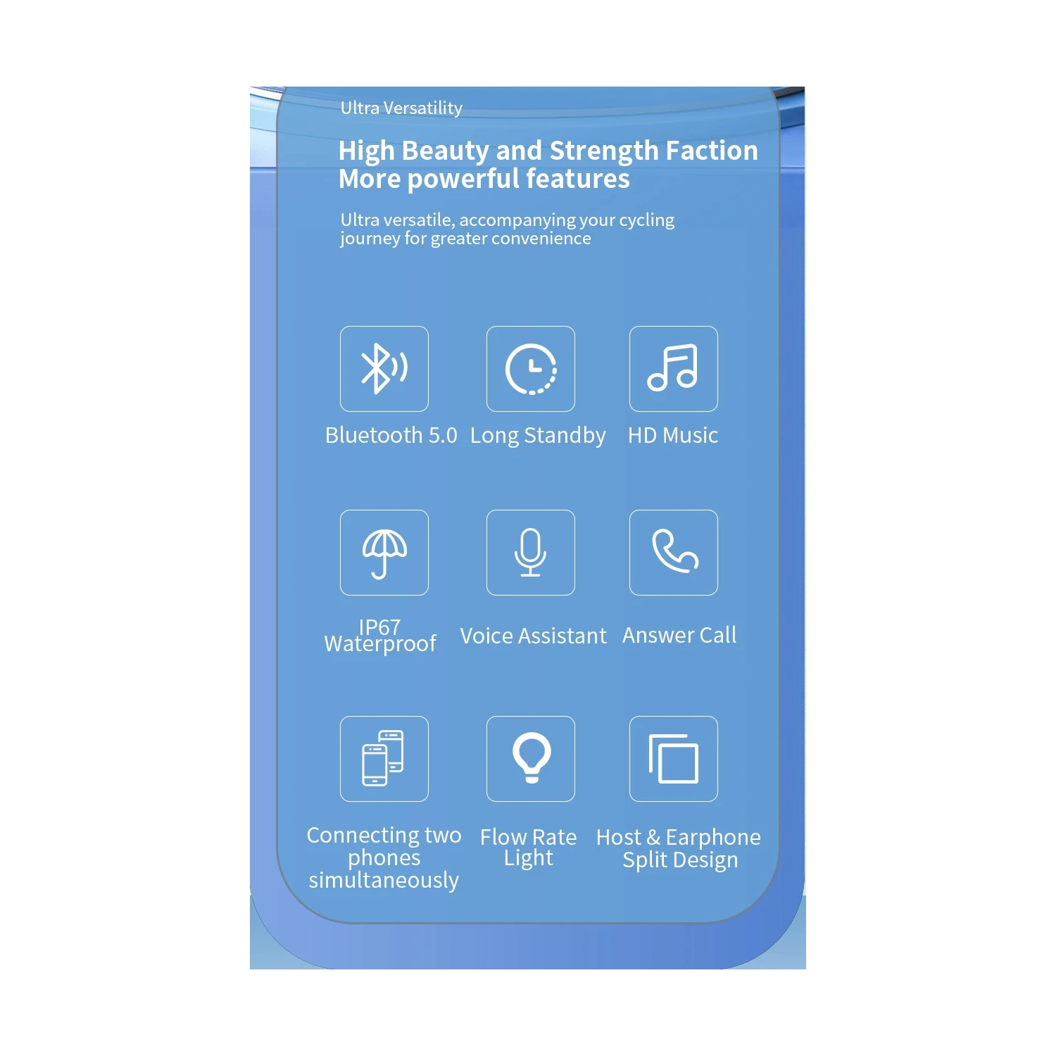 Motorcycle Helmet Bluetooth Headset, Breathing Light Helmet Bluetooth Headset,2 IN 1 Mic CVC Wireless Moto Earphone for Helmets