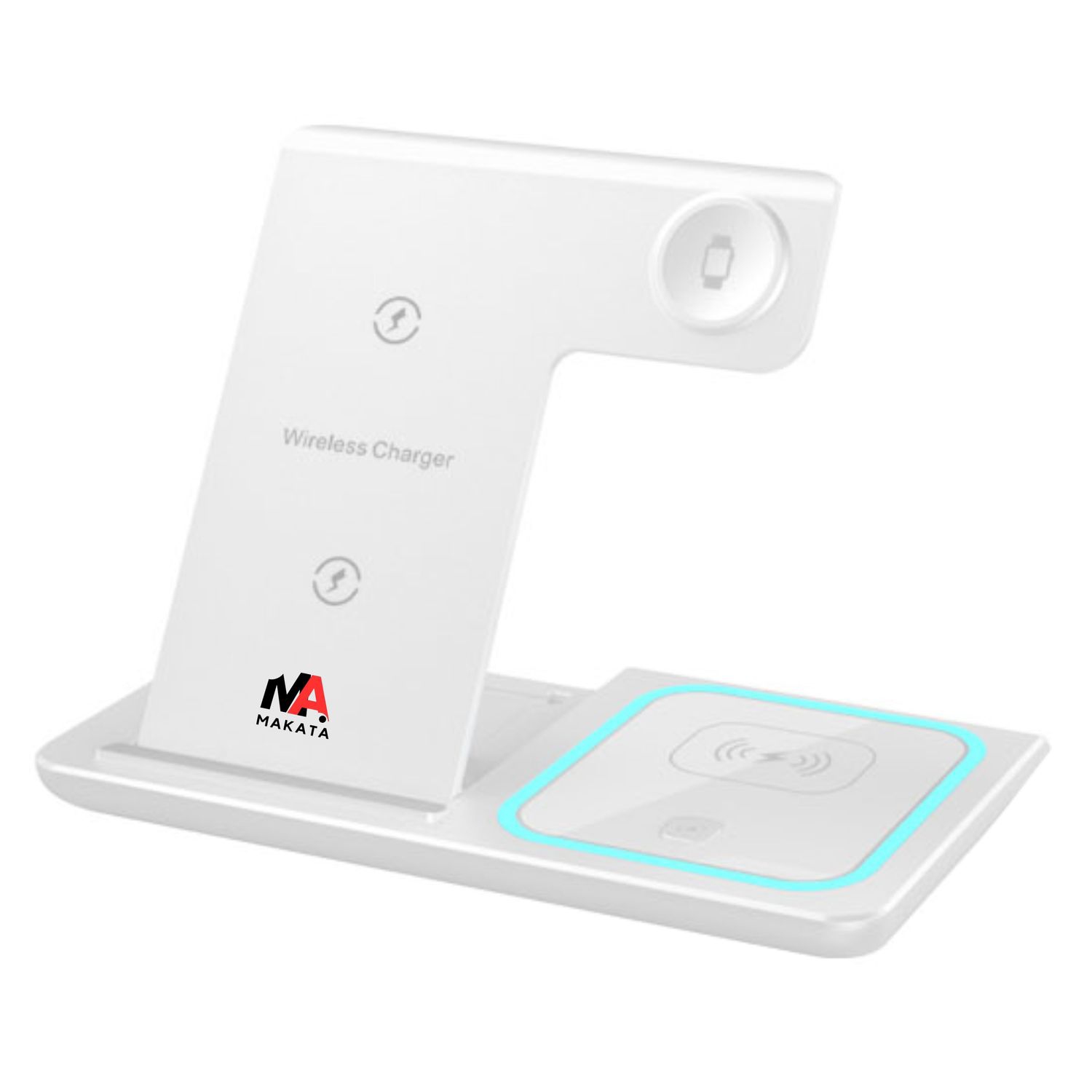 MAKATA 4-in-1 Wireless Charger Foldable Fast-Charging Station Compatible with Apple Samsung Phones Smart watches and Airpods for Home and Office
