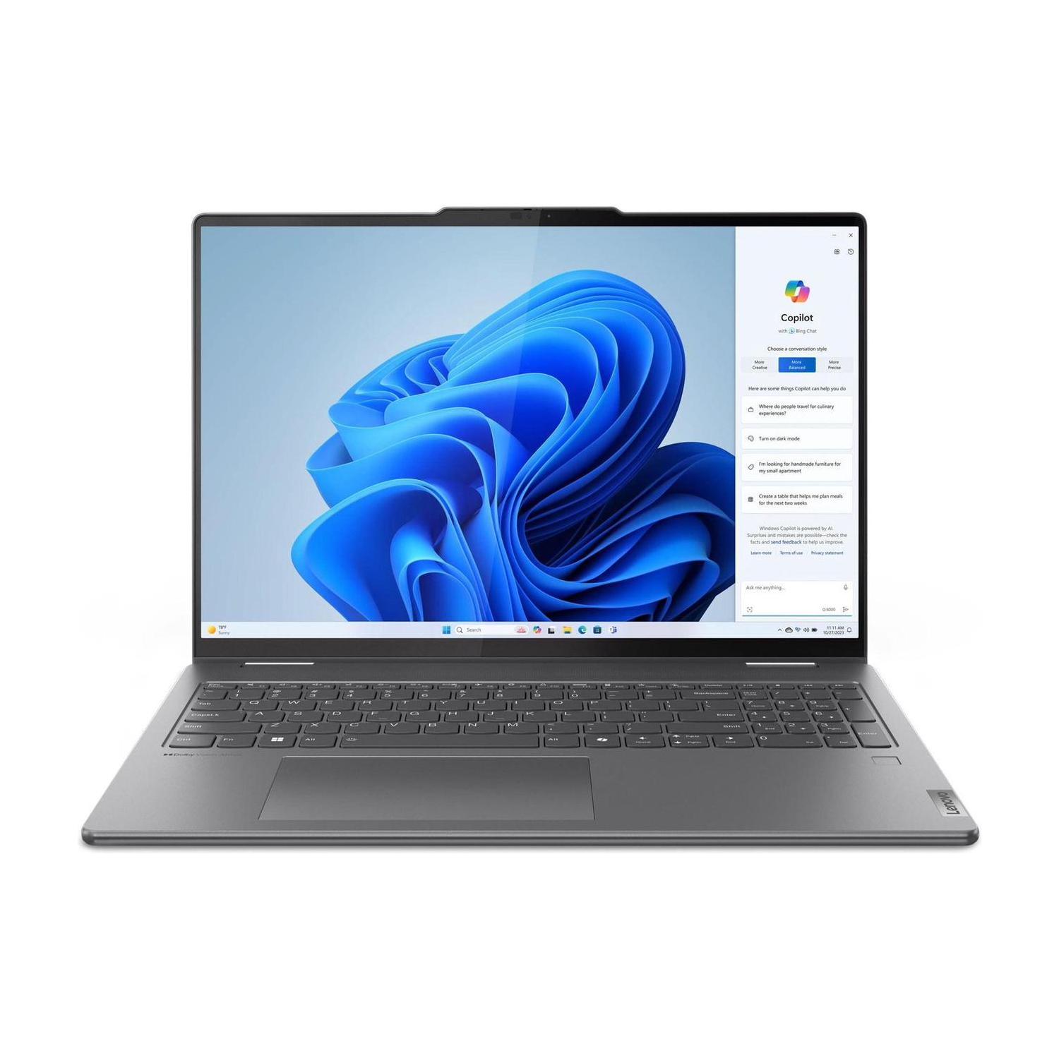 Remis à neuf - Portable 2-en-1 Yoga 7 2-en-1 16&nbsp;po 16IML9 de Lenovo - Gris tempête (IntelMD Core MC Ultra 7 155U/SSD 1&nbsp;To/RAM